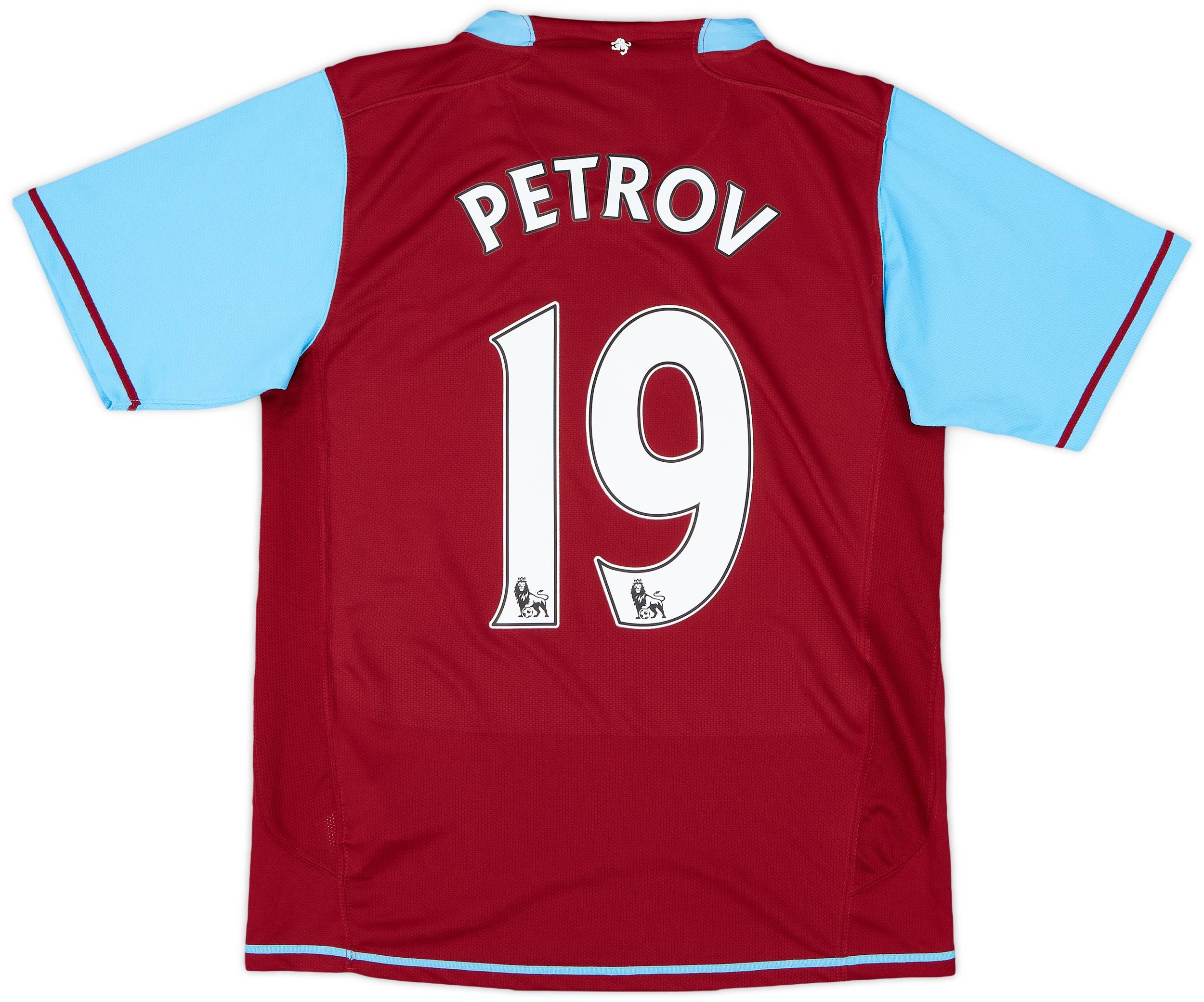 2007-08 Aston Villa Home Shirt Petrov #19 - 6/10 - (S)