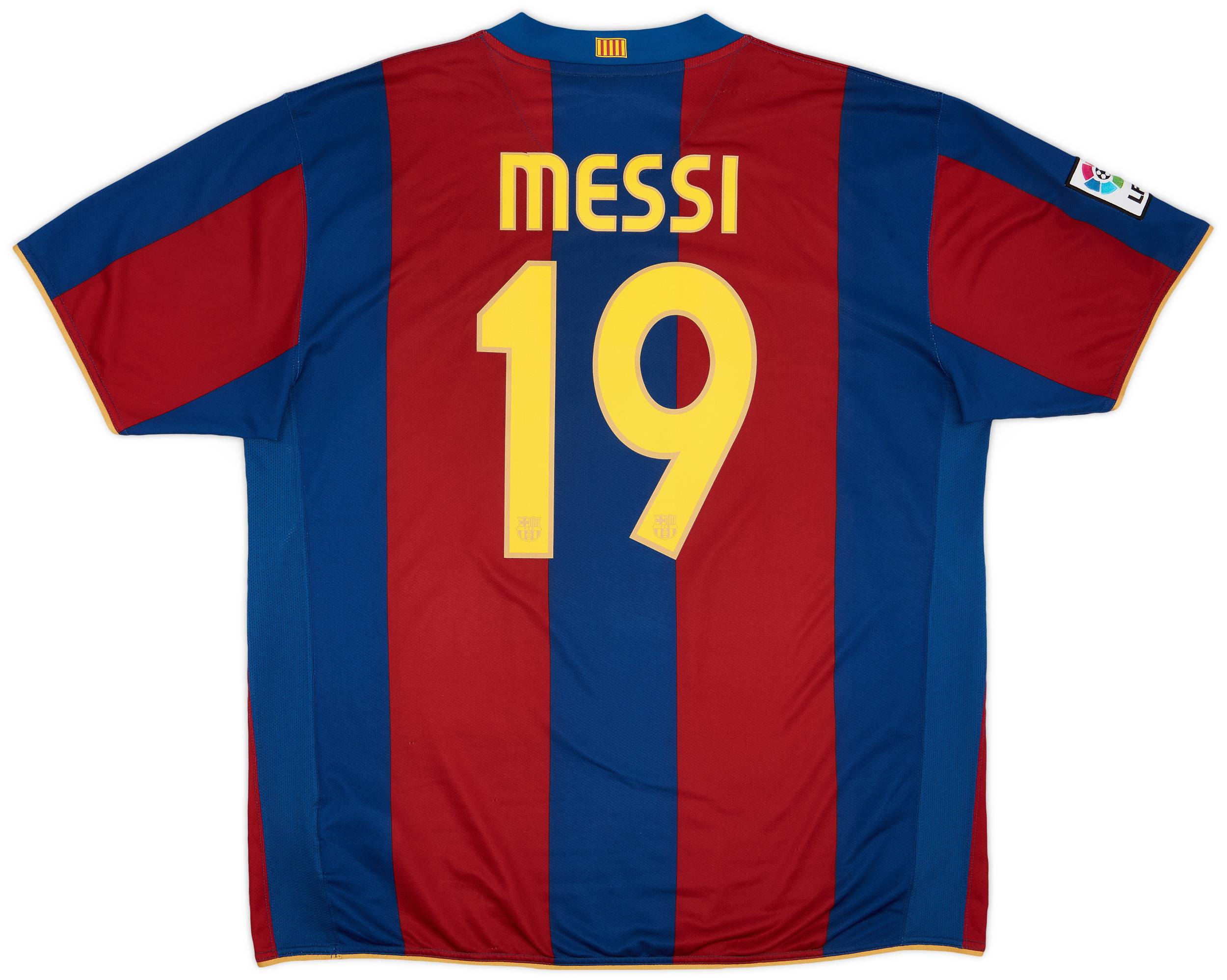 2007-08 Barcelona Home Shirt Messi #19 - 8/10 - (XXL)