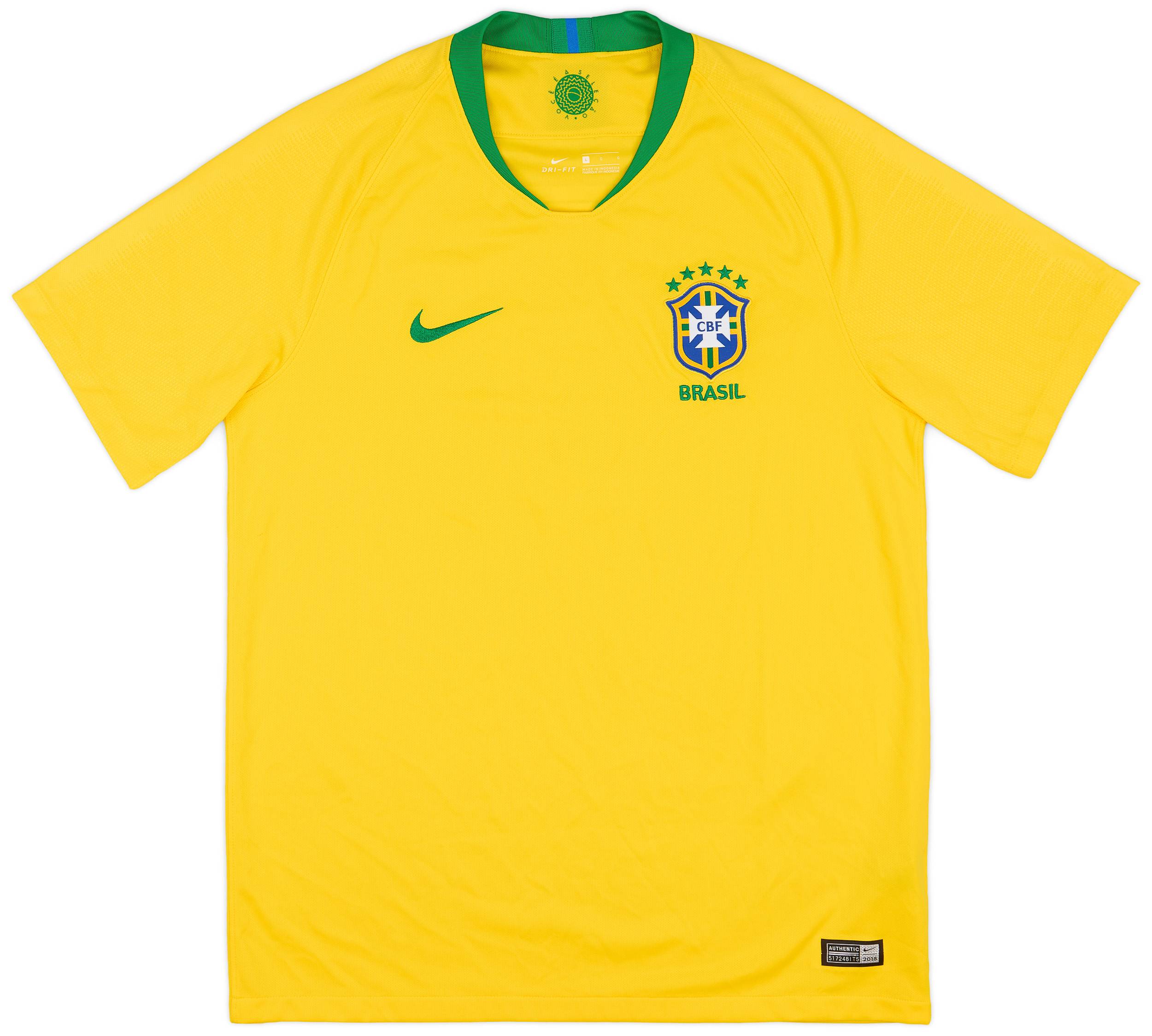 2018-19 Brazil Home Shirt #5 - 8/10 - (L)