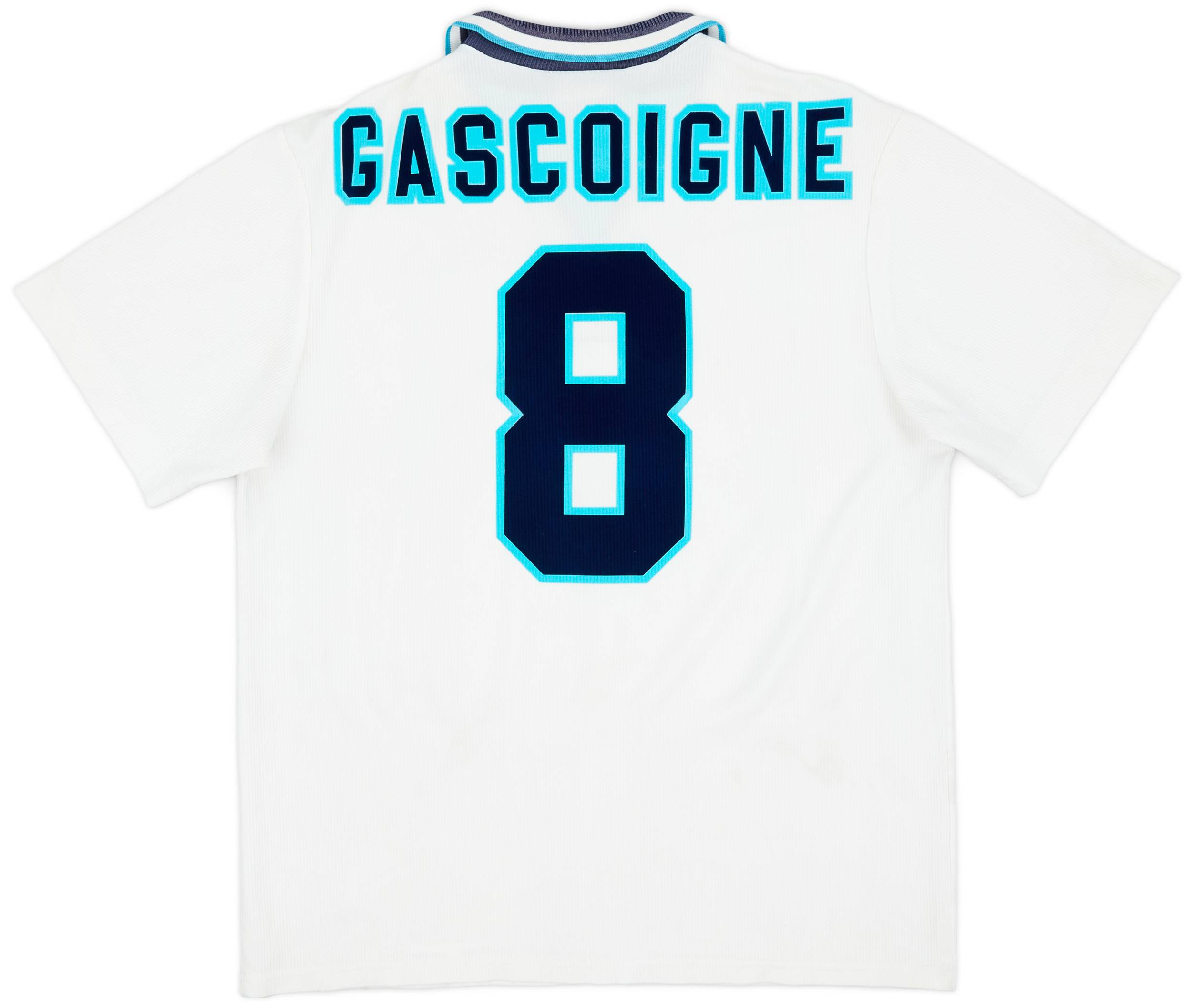 1995-97 England Home Shirt Gascoigne #8 - 7/10 - (XL)