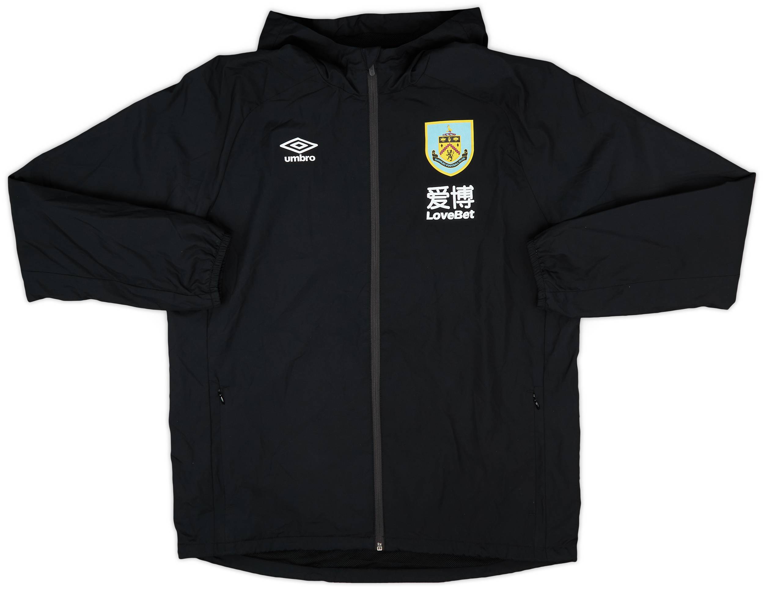 2019-20 Burnley Umbro Hooded Rain Jacket - 9/10 - (L)