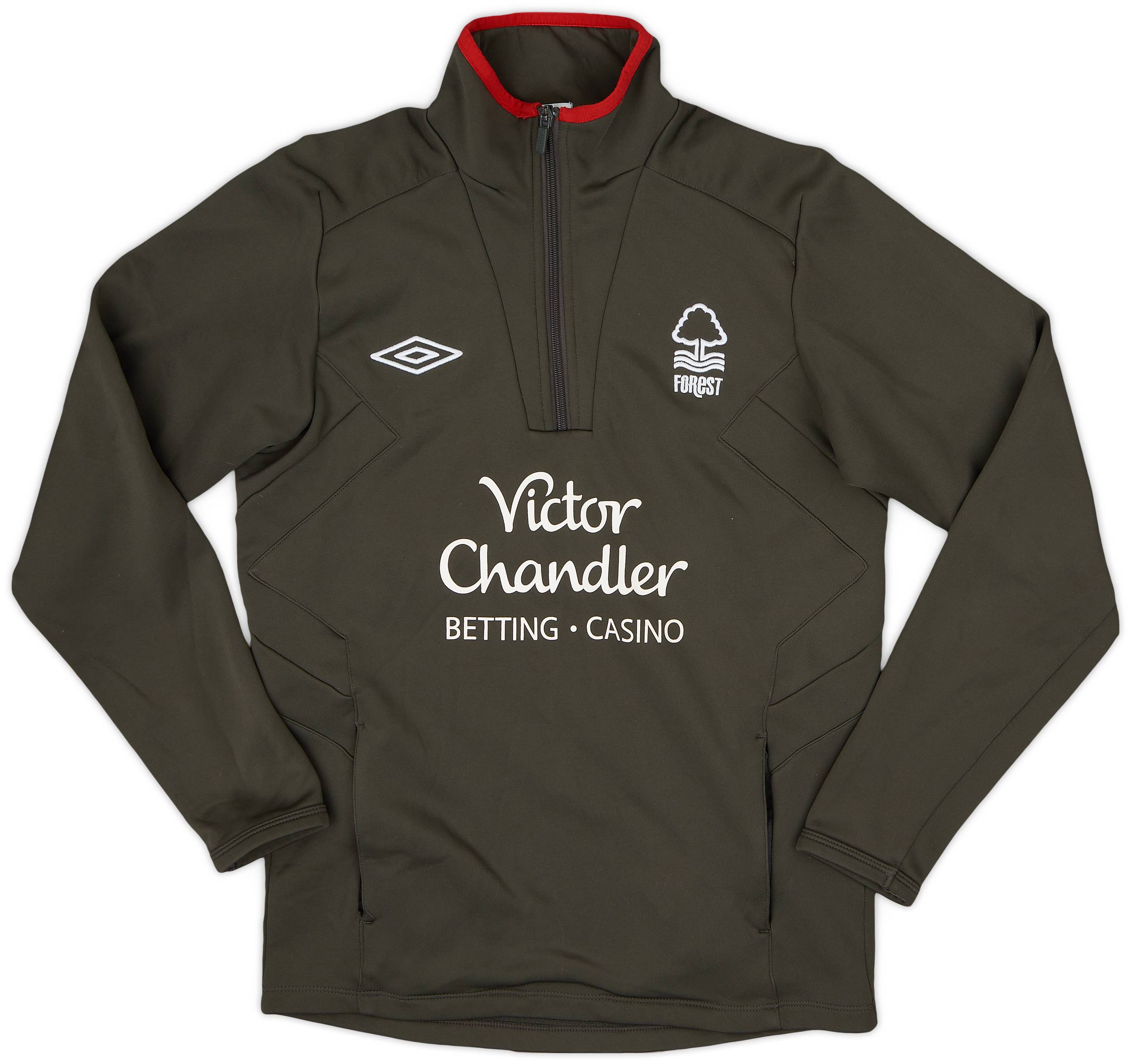 2010-12 Nottingham Forest Umbro 1/4 Zip Drill Top - 8/10 - (S)
