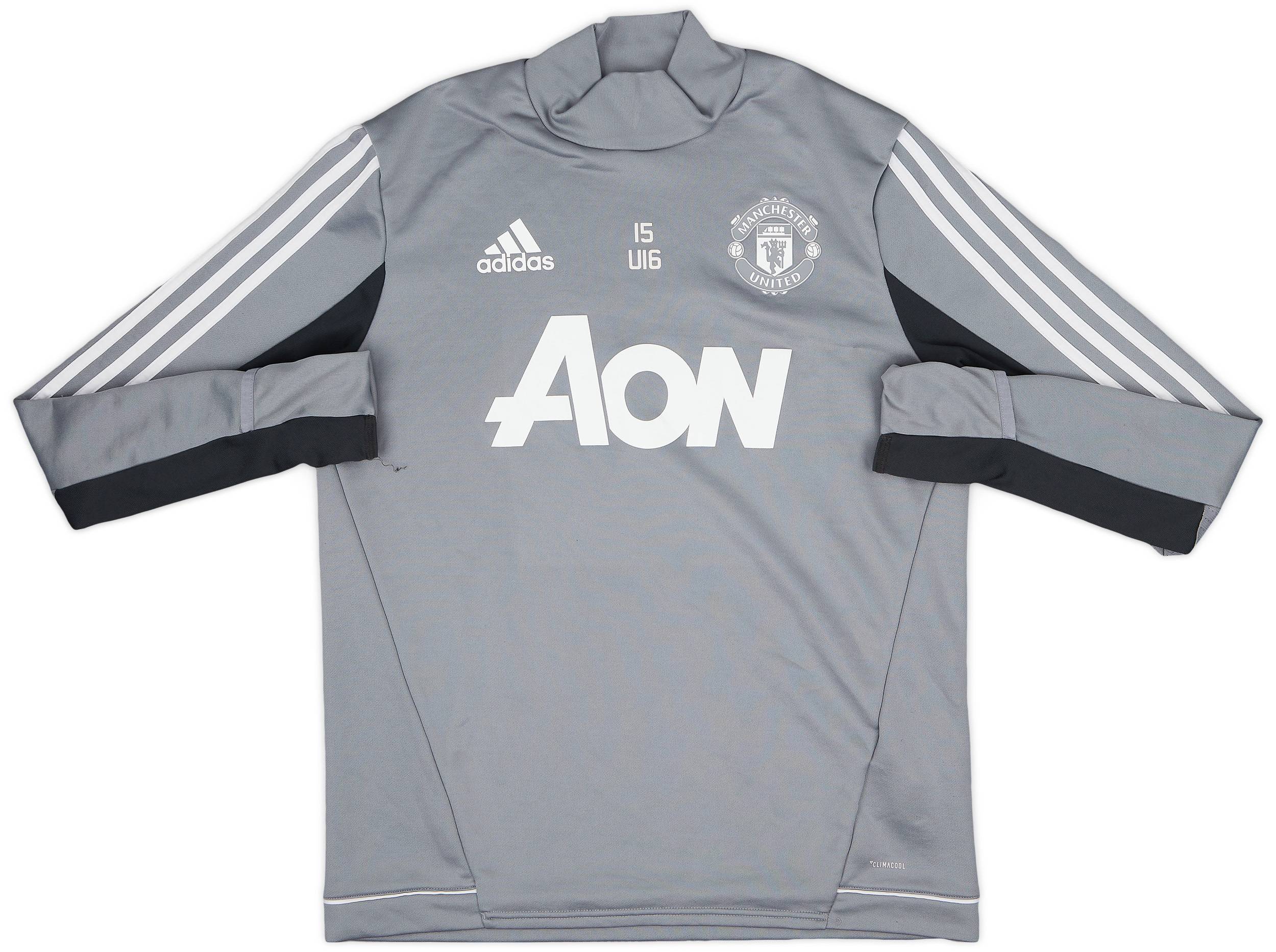 2017-18 Manchester United Youth Issue adidas Drill Top #15 U16 - 8/10 - (XL.Boys)