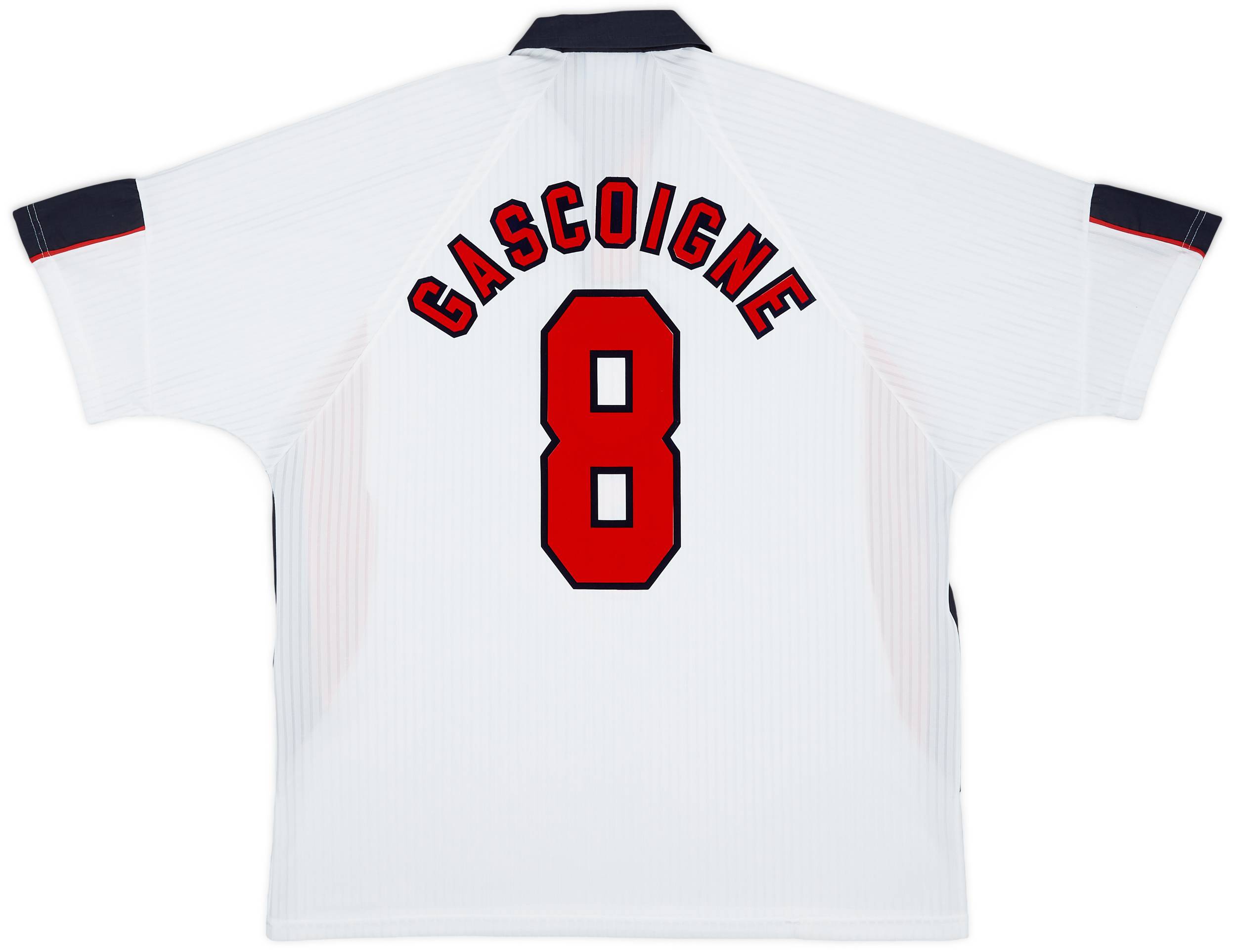1997-99 England Home Shirt Gascoigne #8 - 6/10 - (XXL)