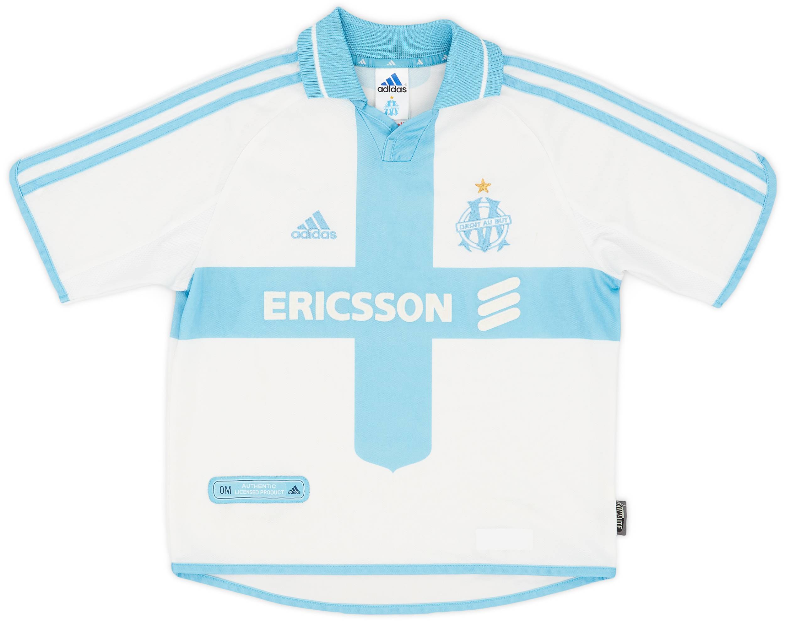 2000-01 Olympique Marseille Home Shirt - 7/10 - (M.Boys)