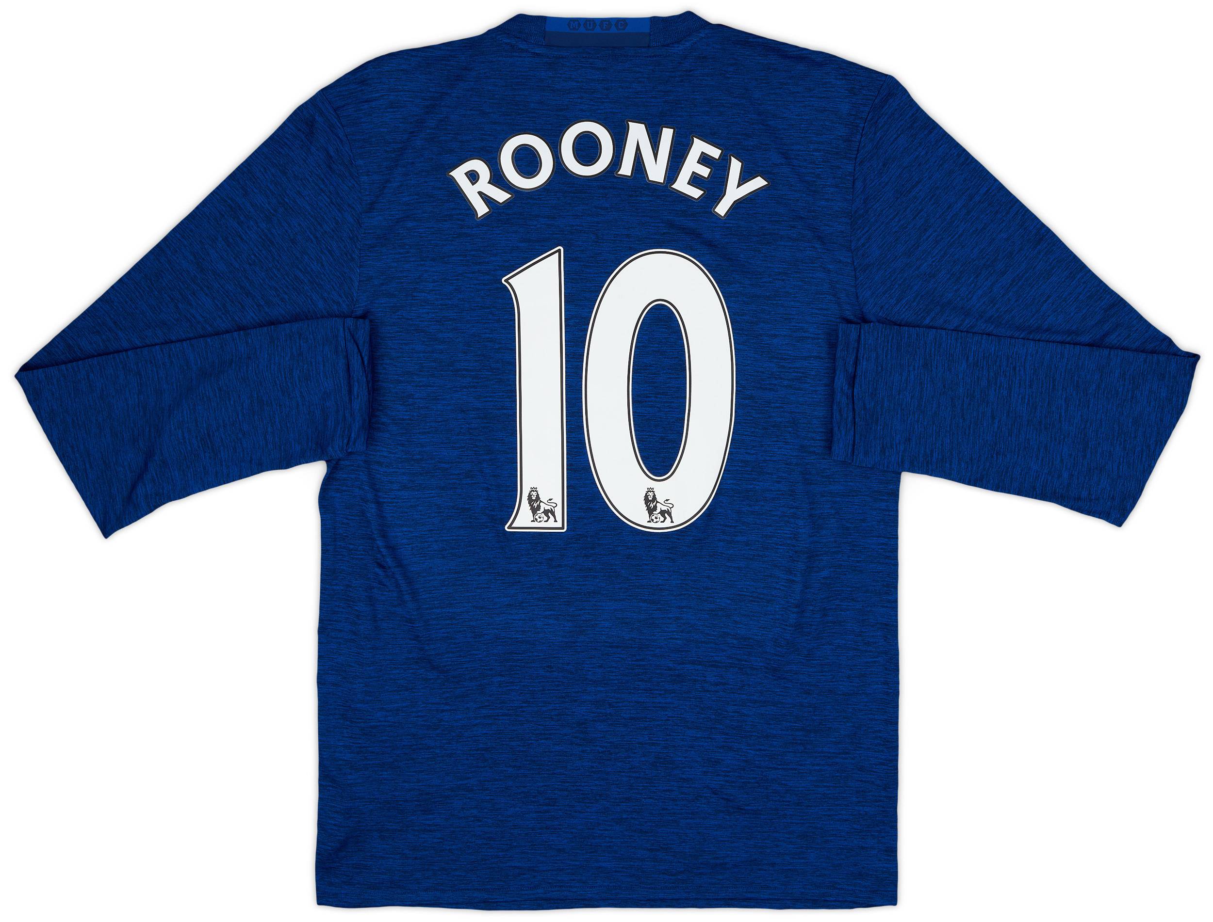 2016-17 Manchester United Away L/S Shirt Rooney #10 (S)