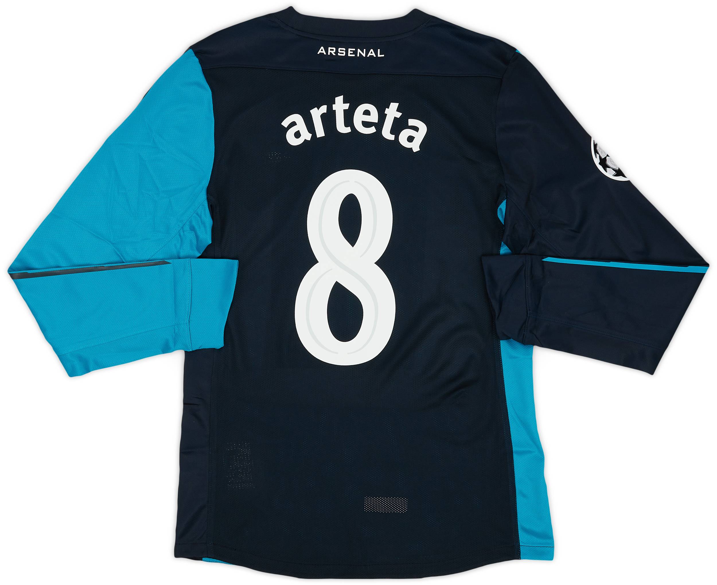 2011-12 Arsenal Player Issue Away L/S Shirt Arteta #8 (M)