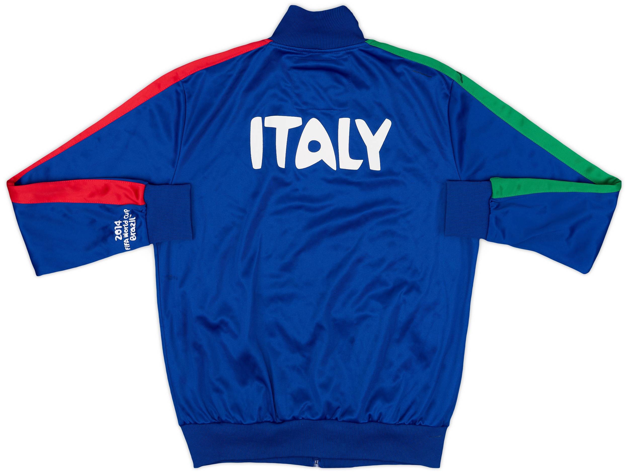 イタリア代表　シャツ　ジャージ　ウォームアップ　スーツ　2014年ワールドカップ 2014 Italy World Cup Track Jacket - 9/10 - (M)