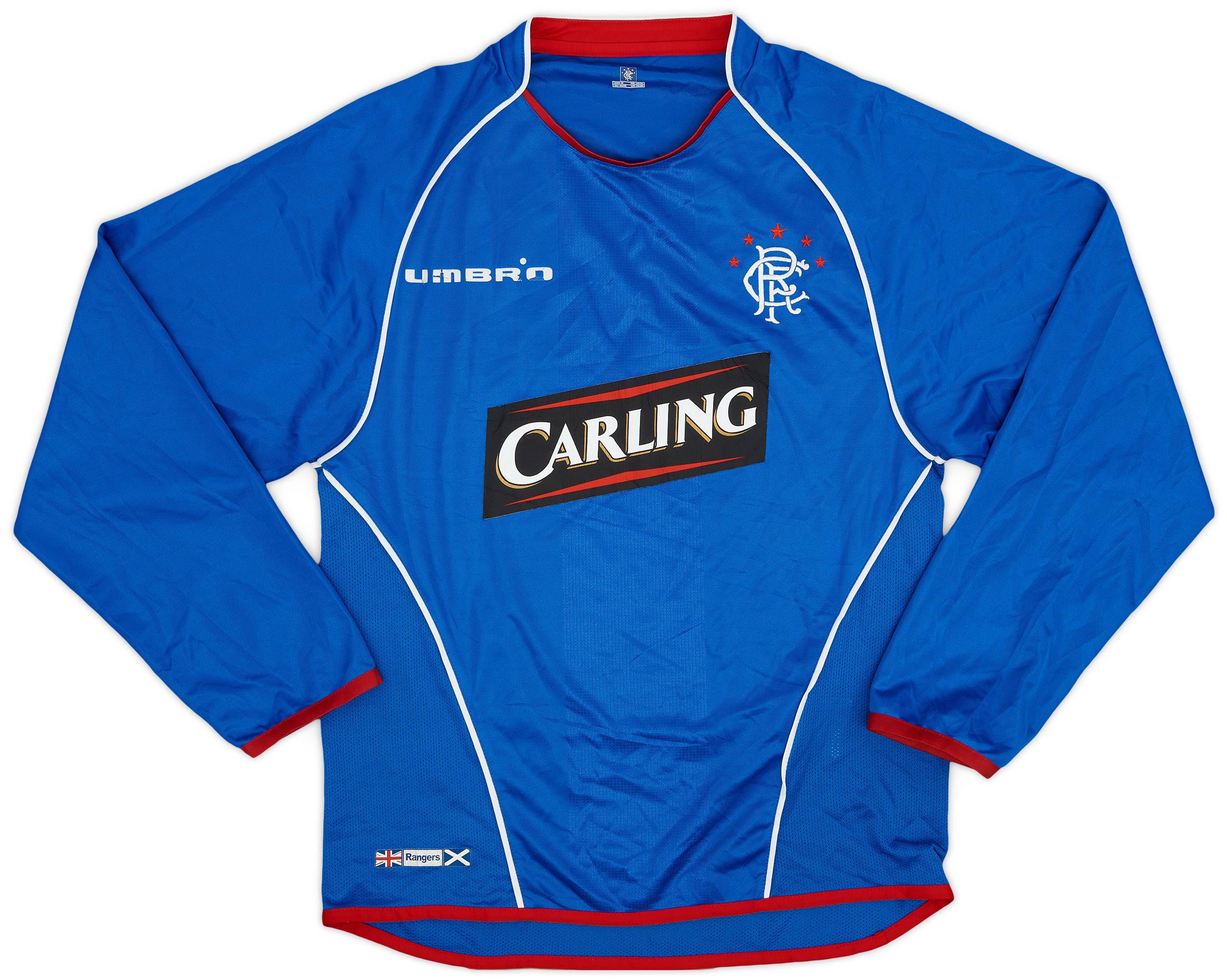 2005-06 Rangers Home L/S Shirt - 5/10 - (S)