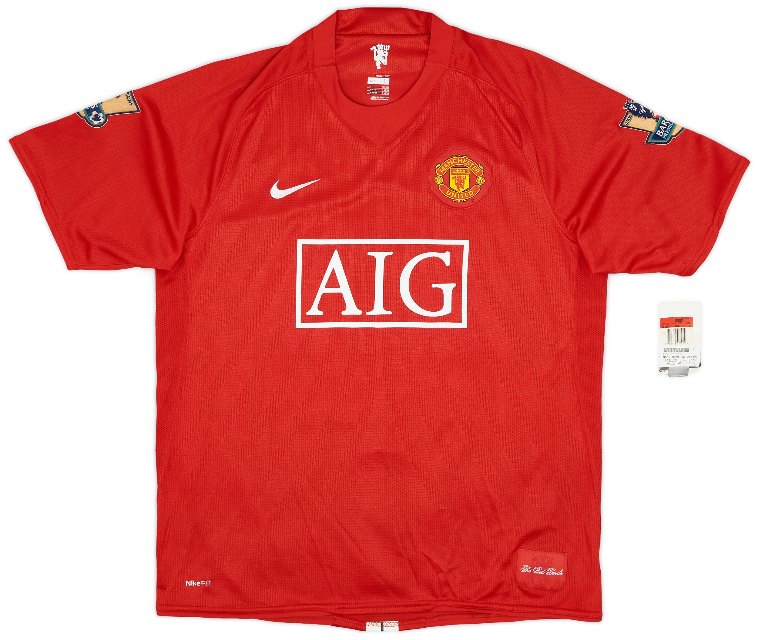 2007-09 Manchester United Home Shirt Tevez #32 (L)