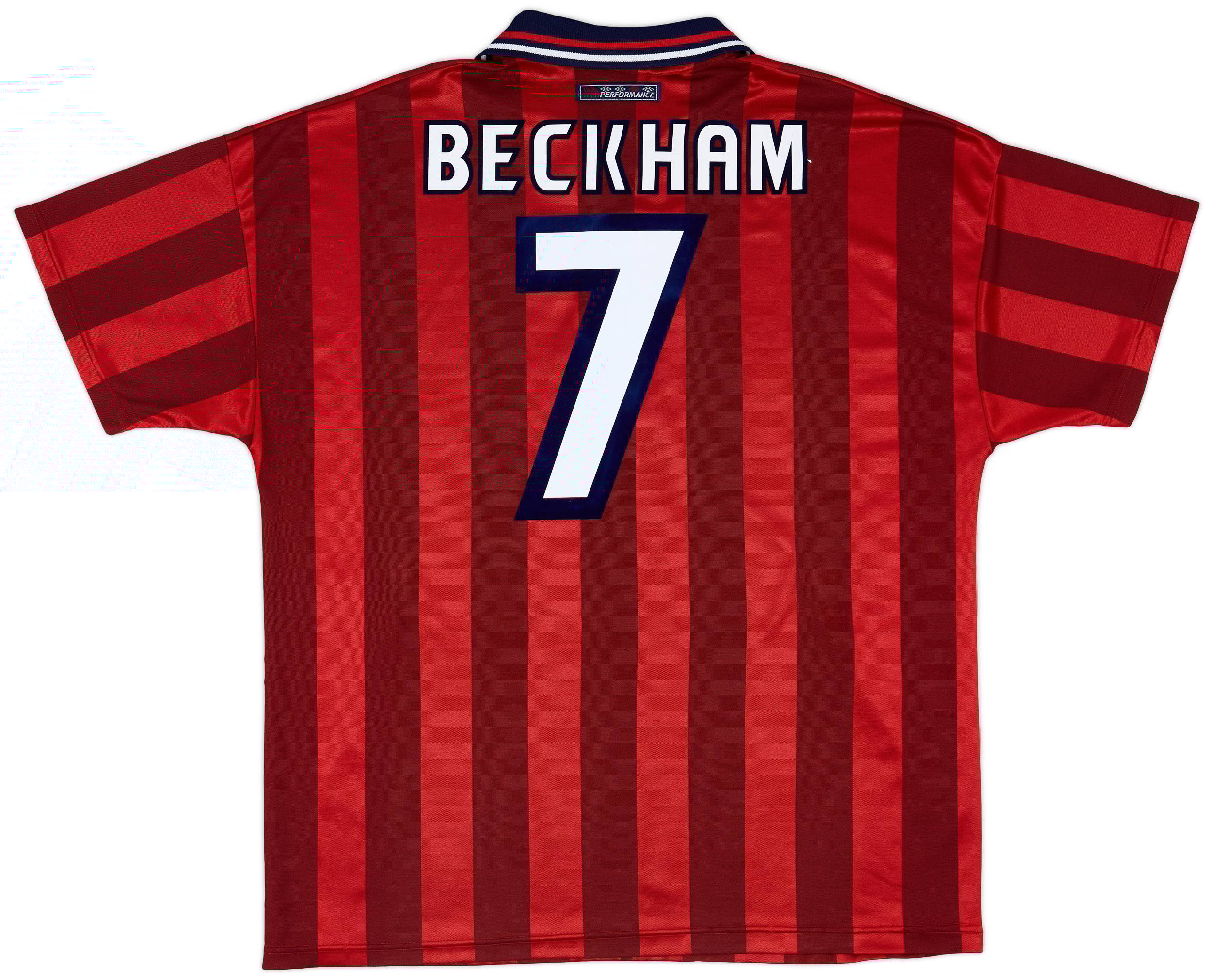 1997-99 England Away Shirt Beckham #7 - 6/10 - (XL)