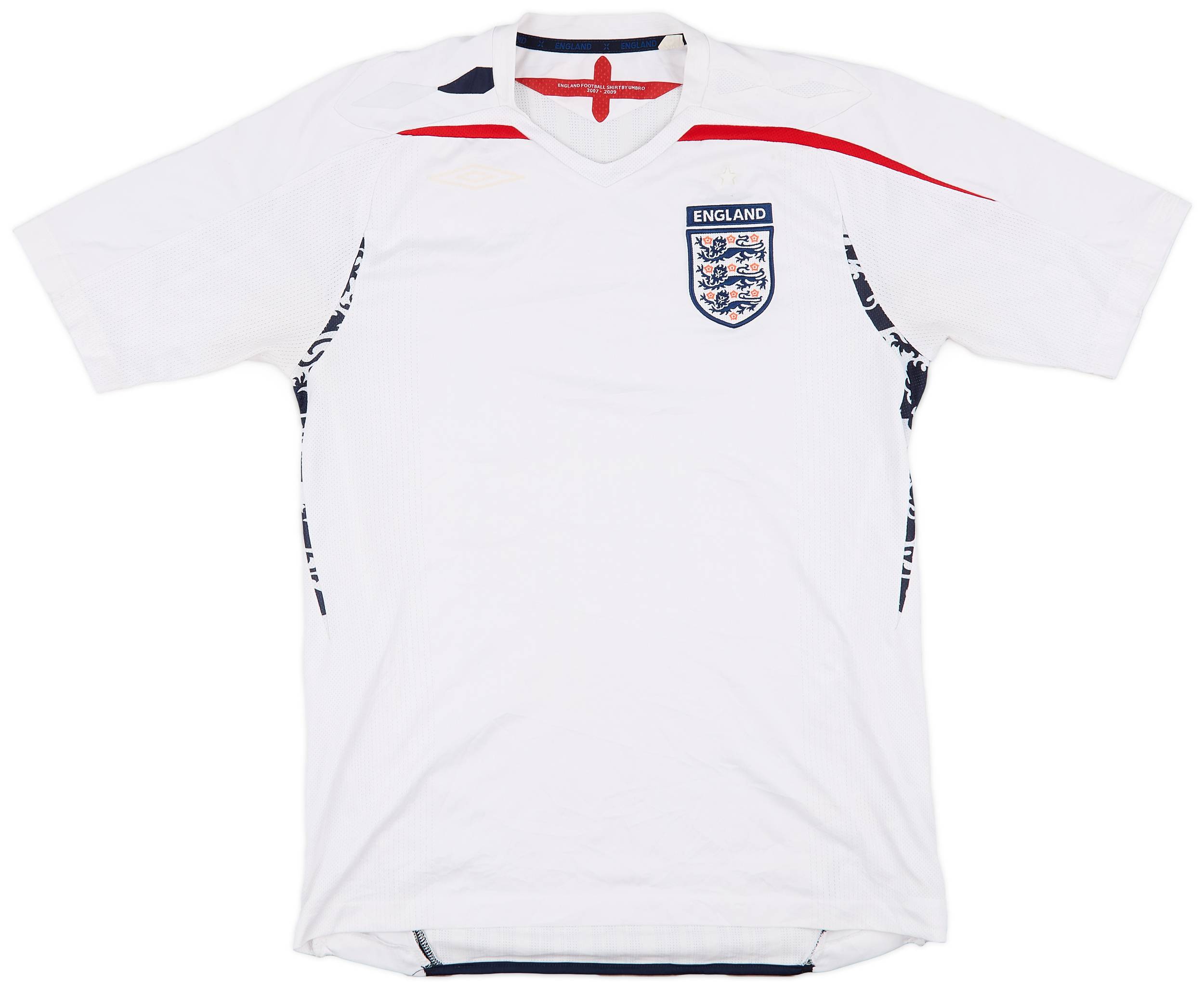 2007-09 England Home Shirt - 4/10 - (M)