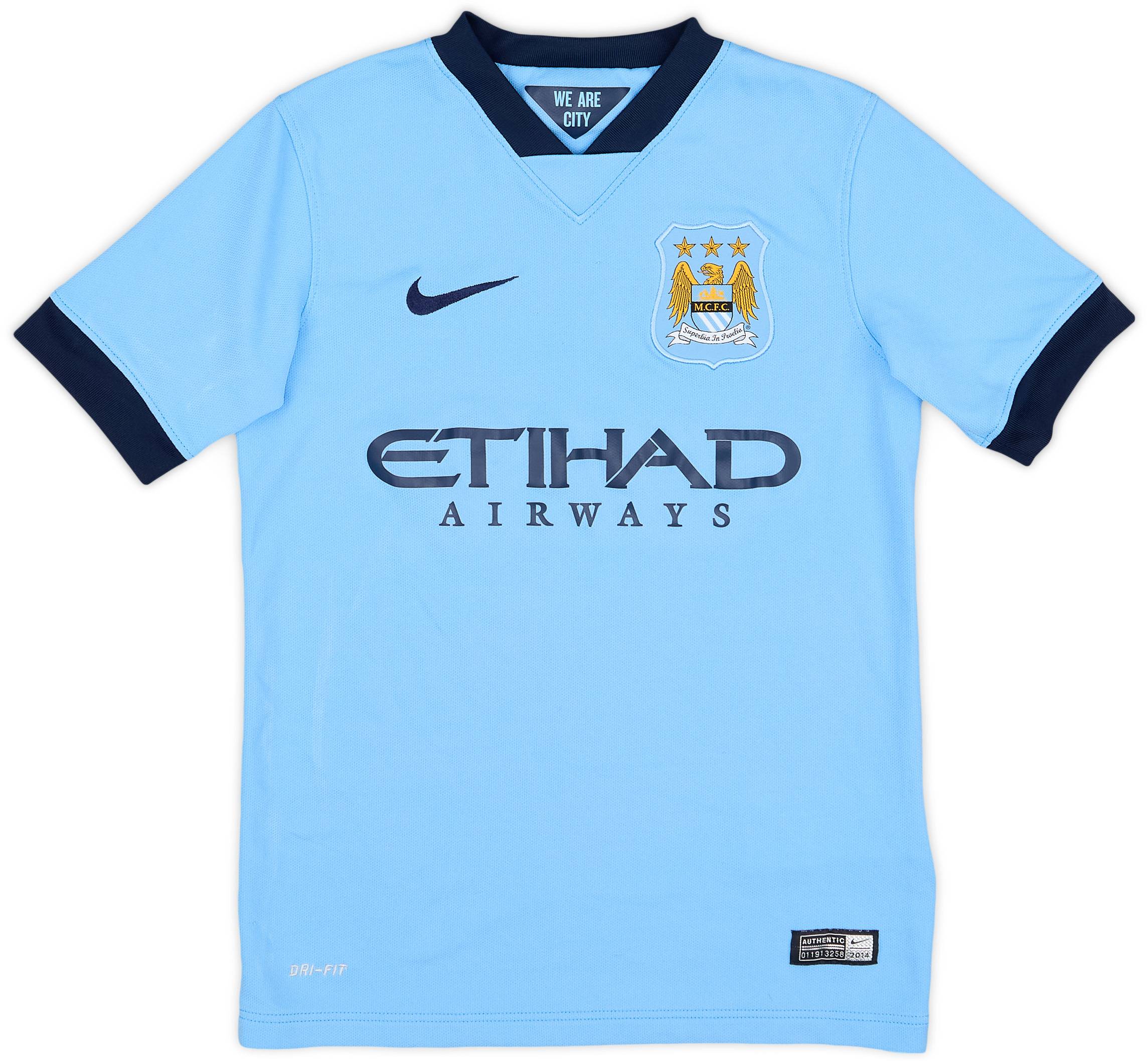 2014-15 Manchester City Home Shirt - 6/10 - (S.Boys)