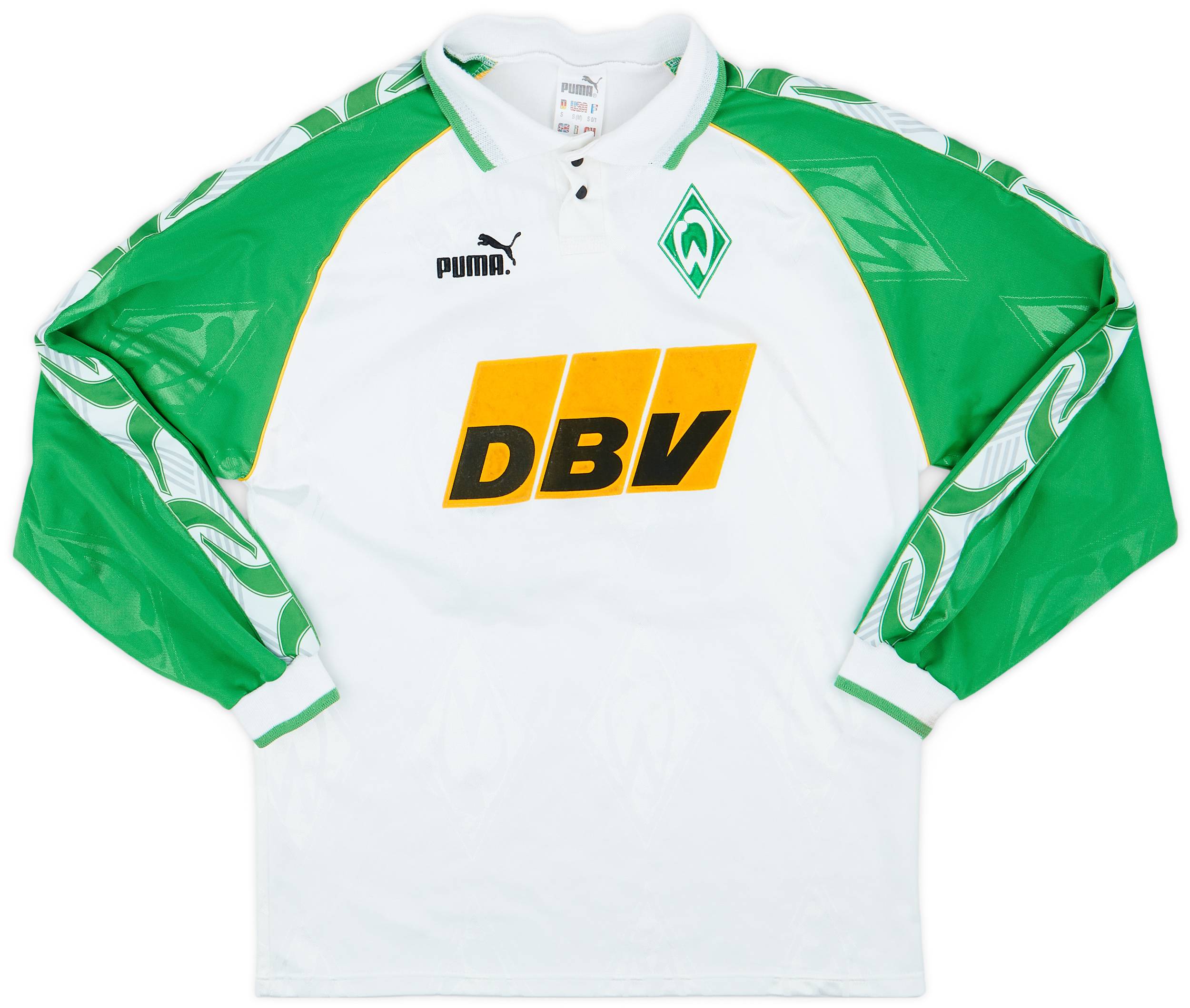 1995-96 Werder Bremen Home L/S Shirt #10 - 7/10 - (S)
