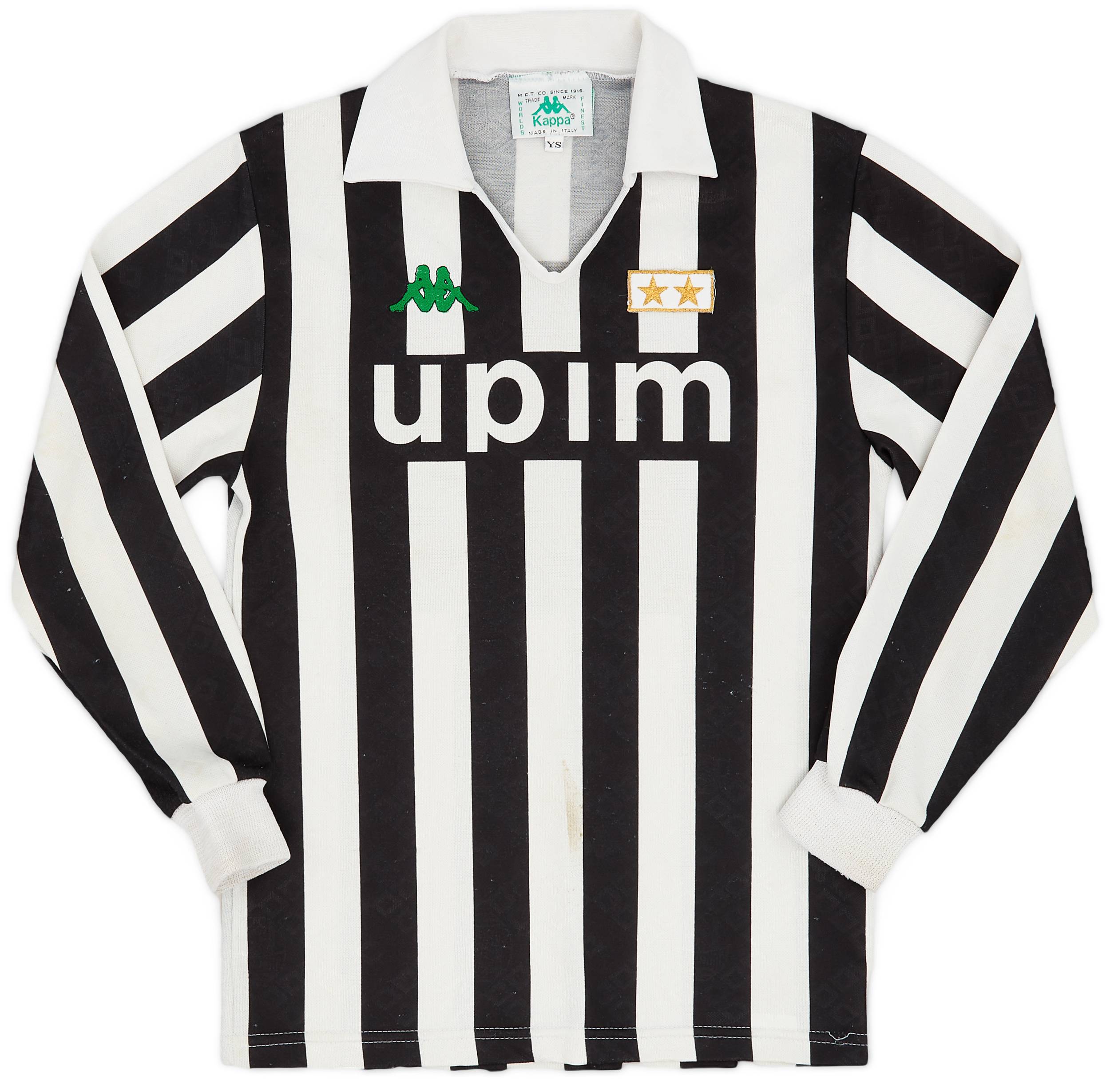 1991-92 Juventus Home L/S Shirt - 6/10 - (YS)
