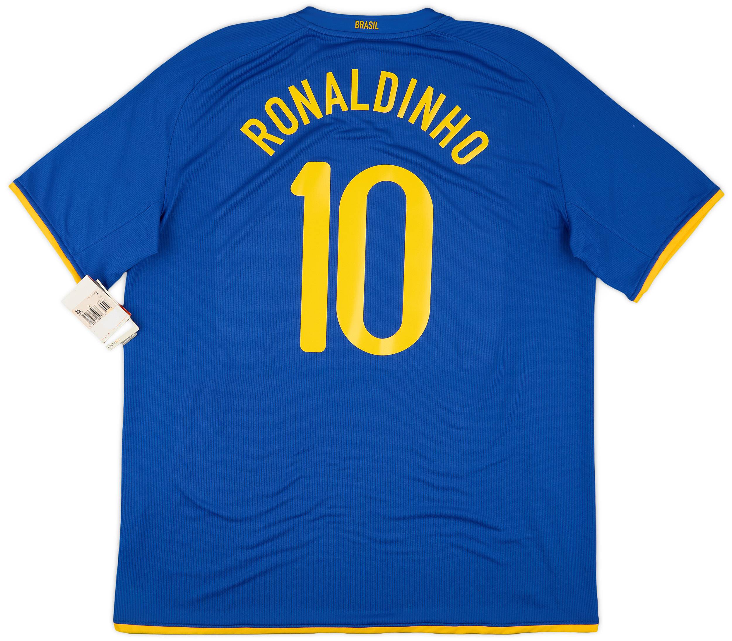2008-10 Brazil Away Shirt Ronaldinho #10 (XXL)