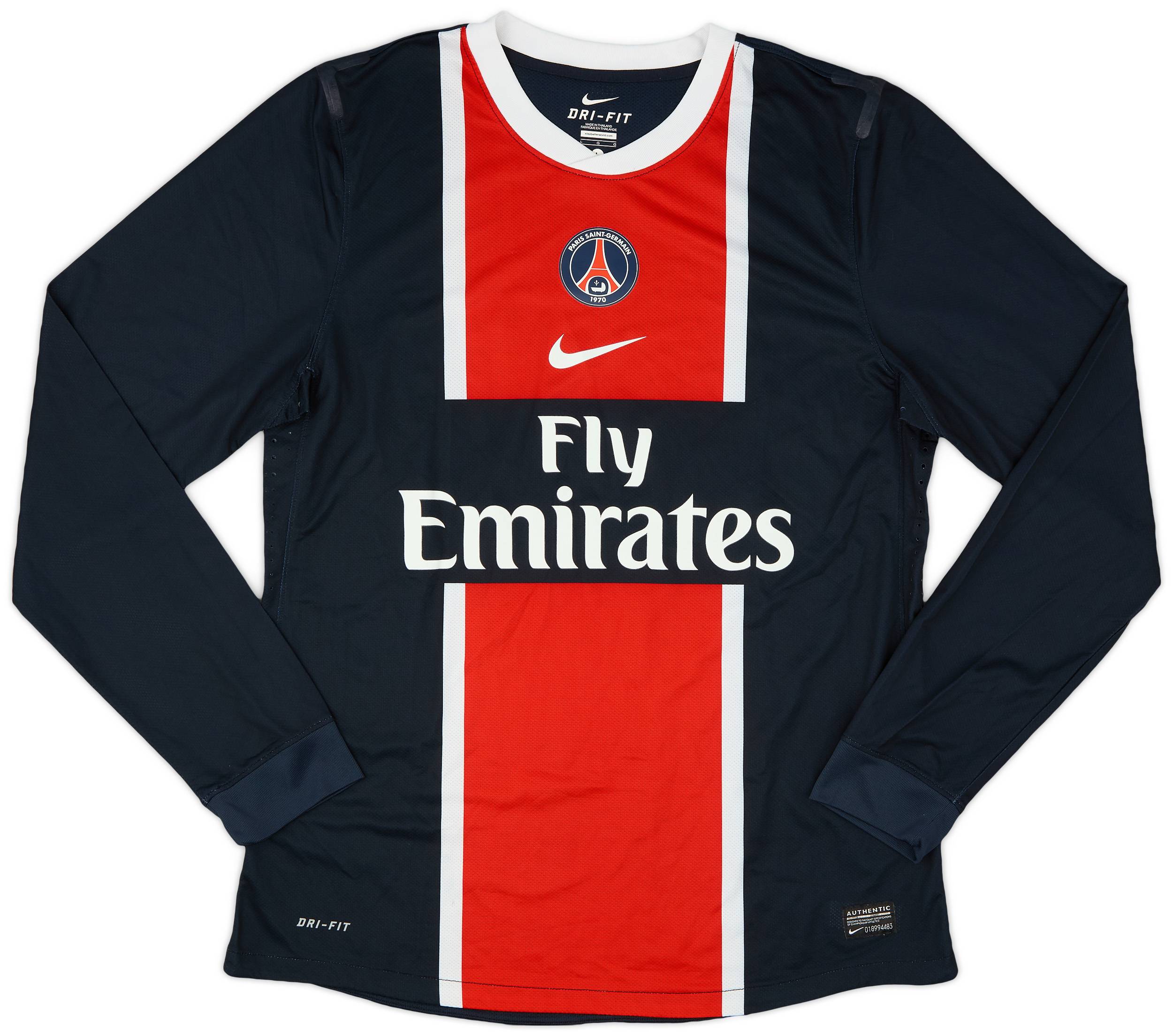 2011-12 Paris Saint-Germain Player Issue Home L/S Shirt - 9/10 - (L)