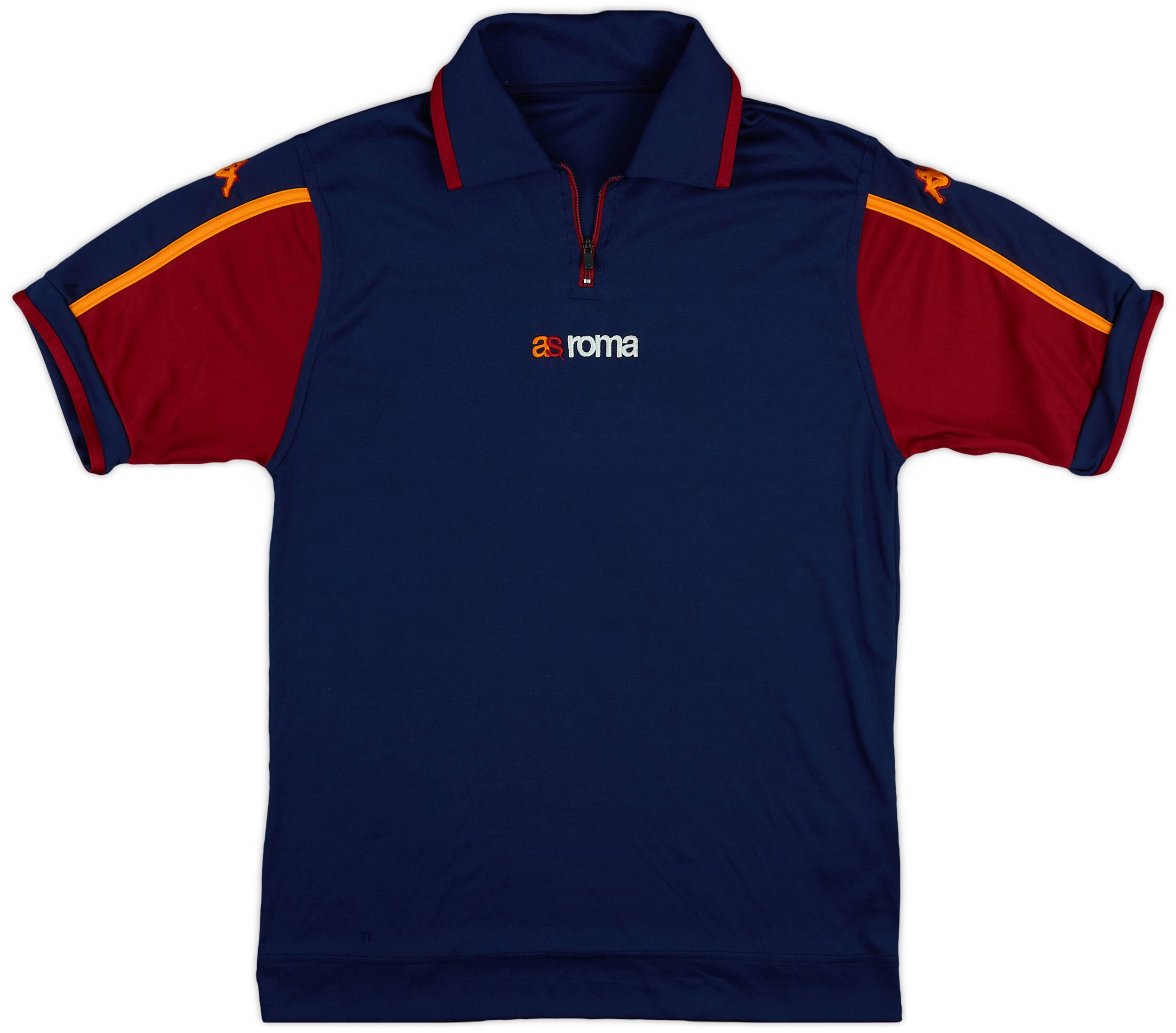 2002-03 Roma Kappa 1/4 Zip Training Shirt - 8/10 - (S) 2002-03 Roma Kappa 1/4 Zip Training Shirt - 8/10 - (S)
