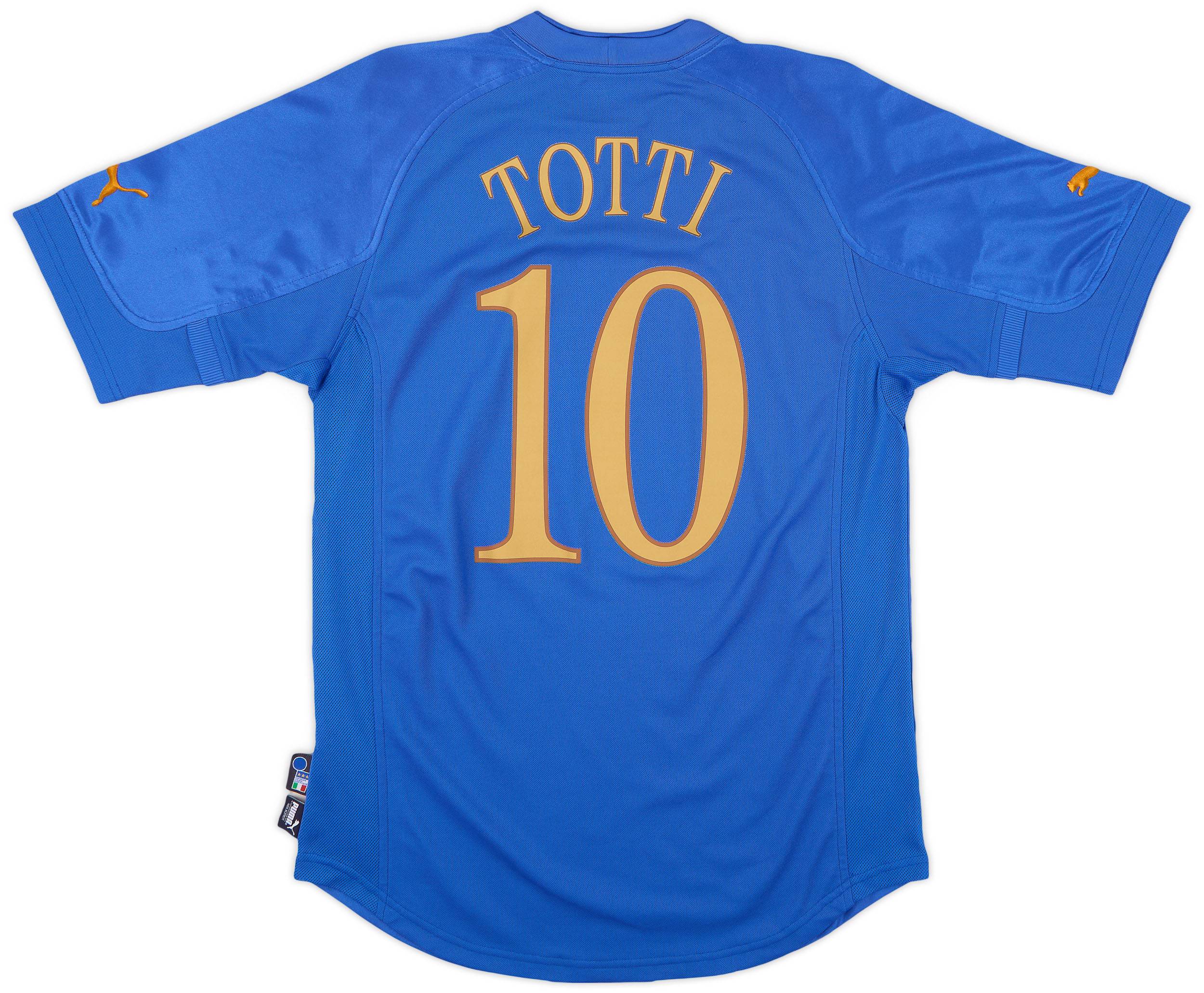 2004-06 Italy Home Shirt Totti #10 - 9/10 - (M)