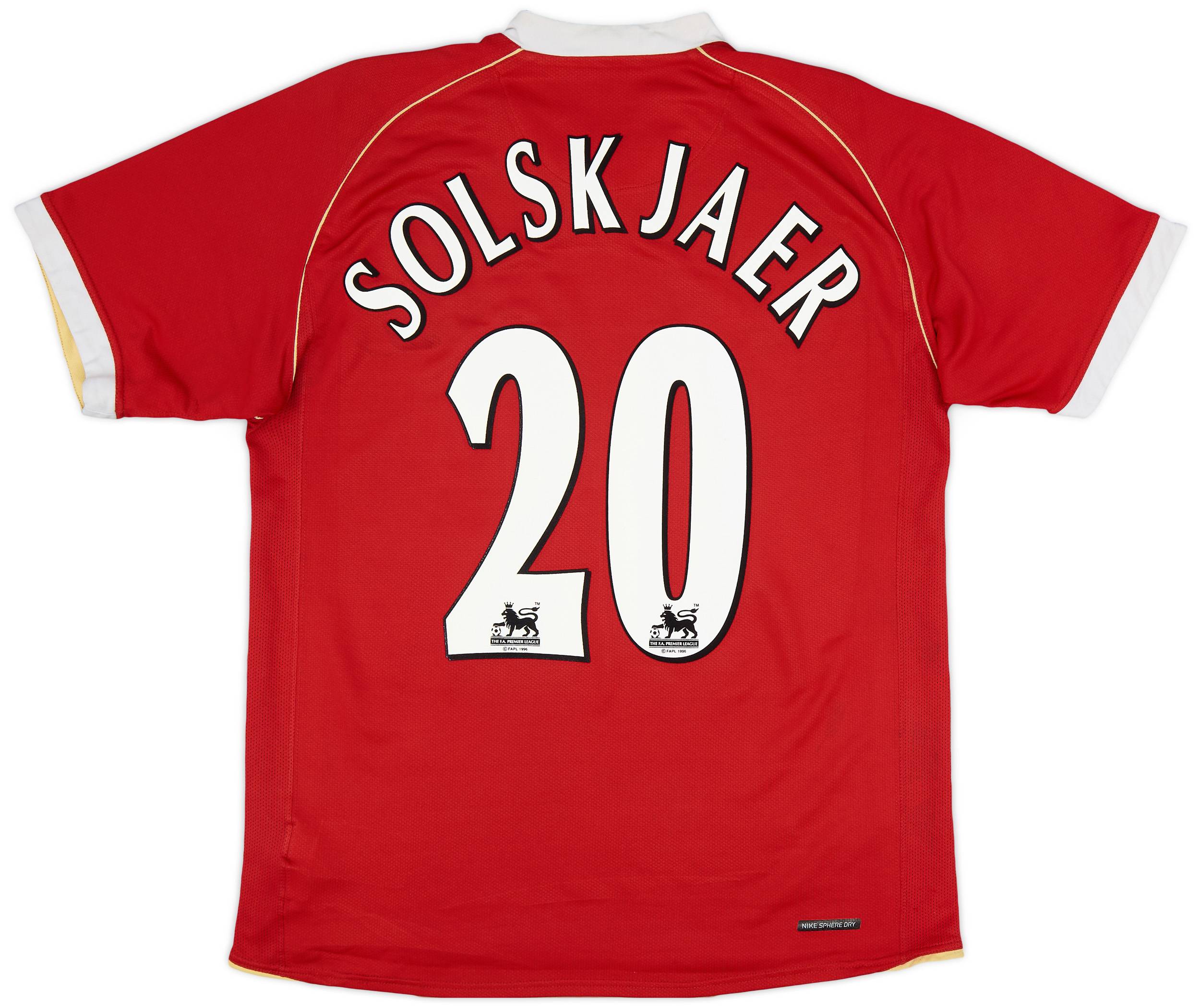 2006-07 Manchester United Home Shirt Solskjaer #20 - 5/10 - (L)
