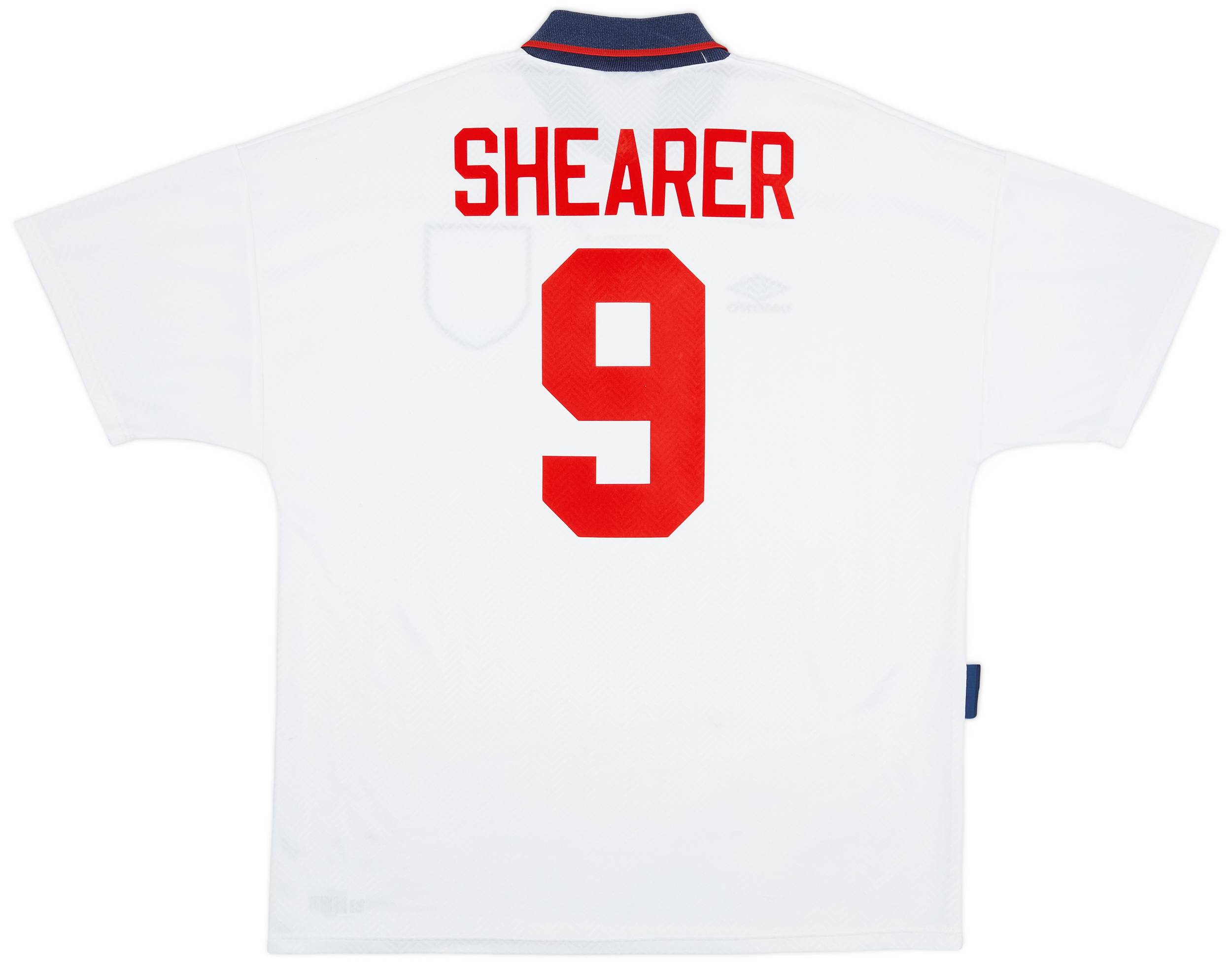 1993-95 England Home Shirt Shearer #9 - 8/10 - (XL)
