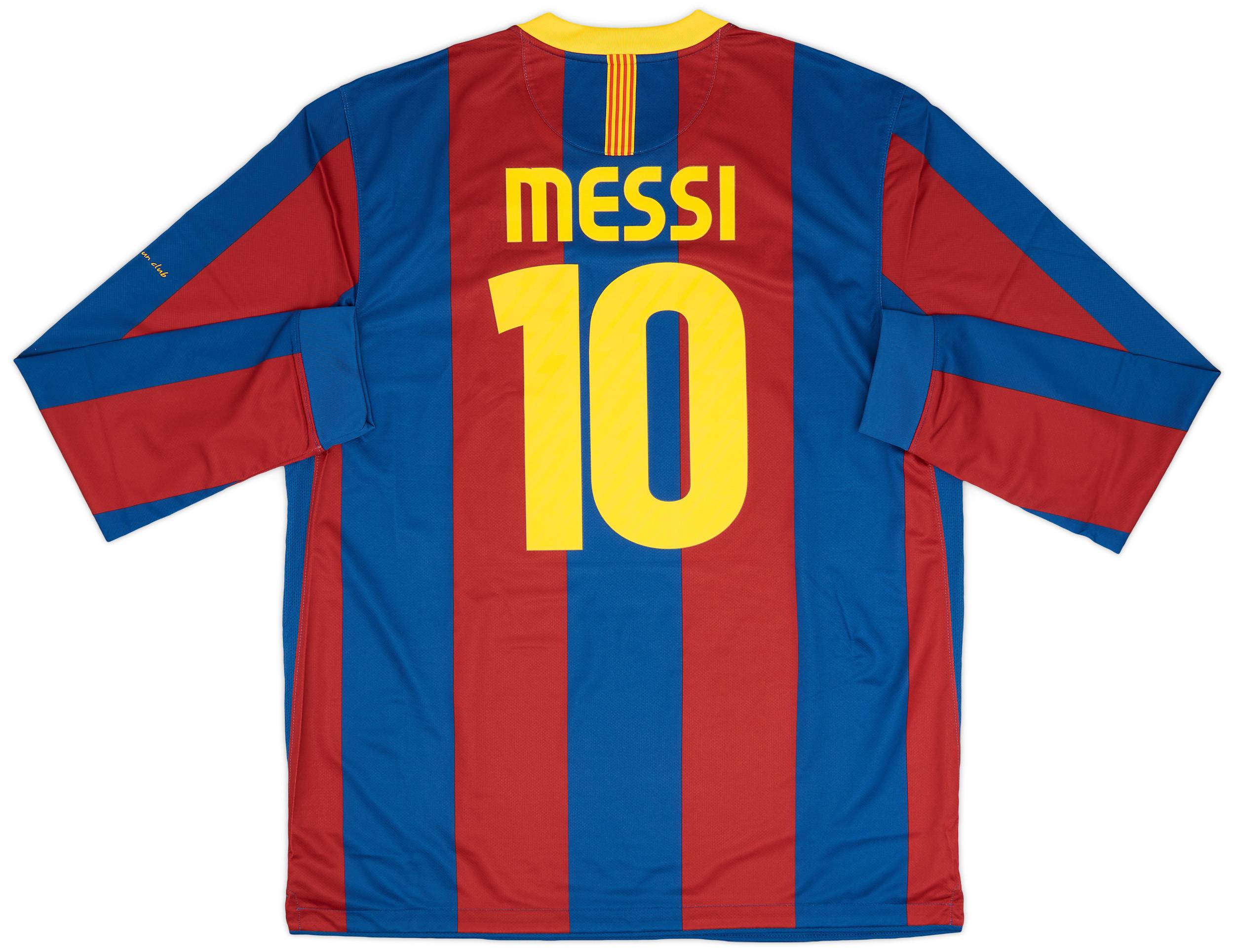 FC Barcelona Messi 10 スーペルコパ シャツ 2010-11 Barcelona Home L/S Shirt Messi #10 (XL)