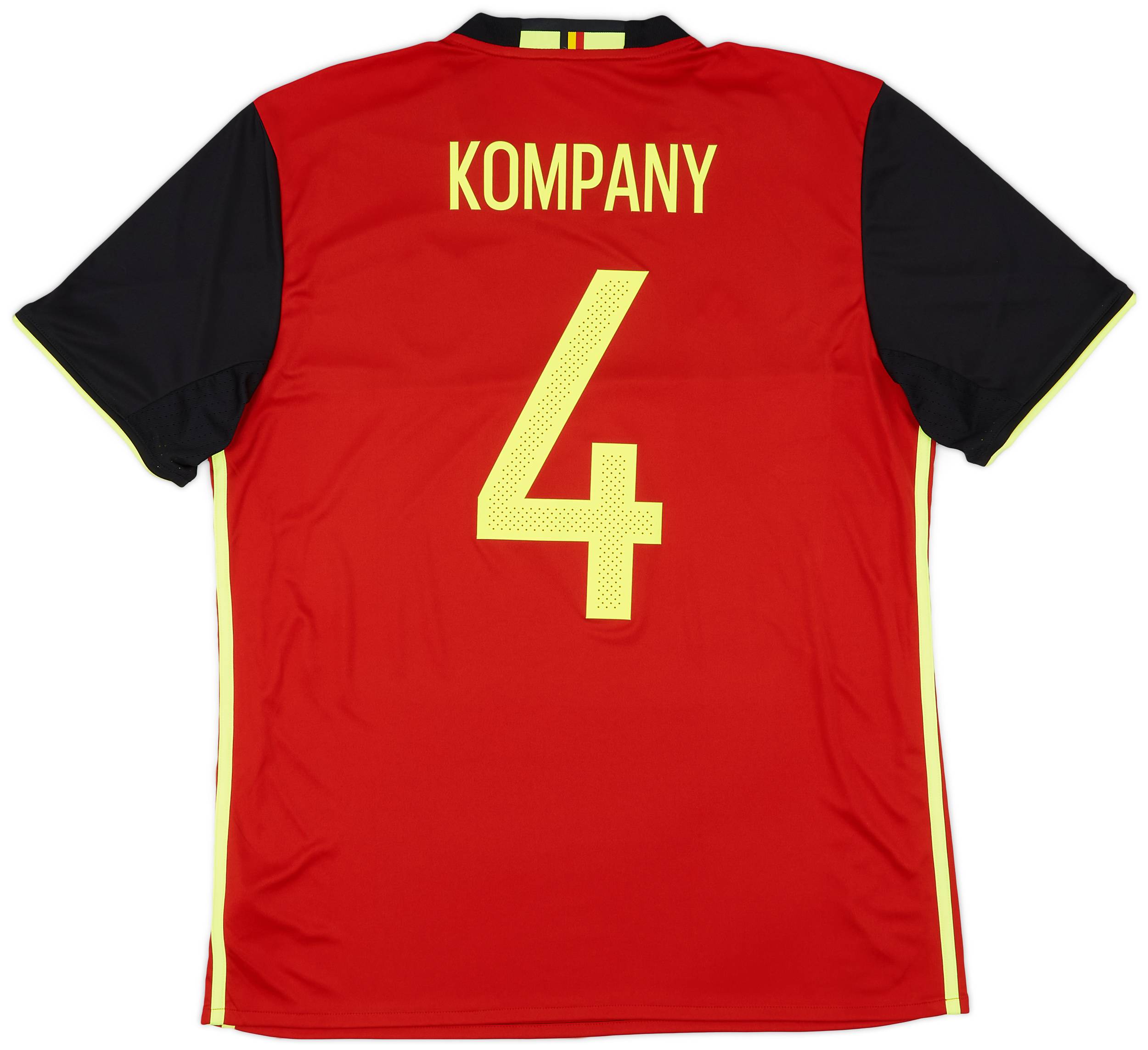 2016-17 Belgium Home Shirt Kompany #4 - 9/10 - (L)