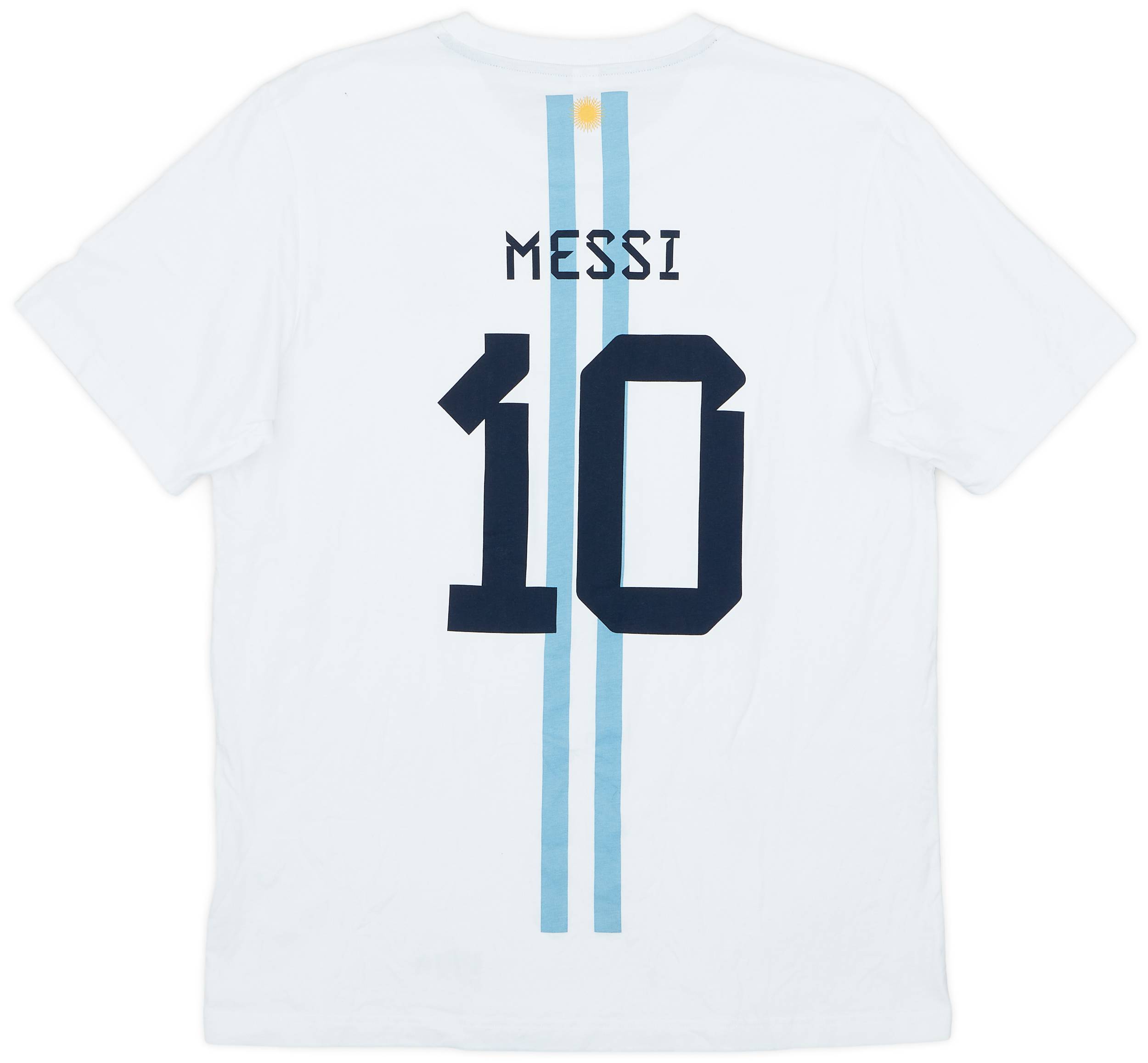 2023-24 Argentina adidas Cotton Tee Messi #10 - 10/10 - (M)