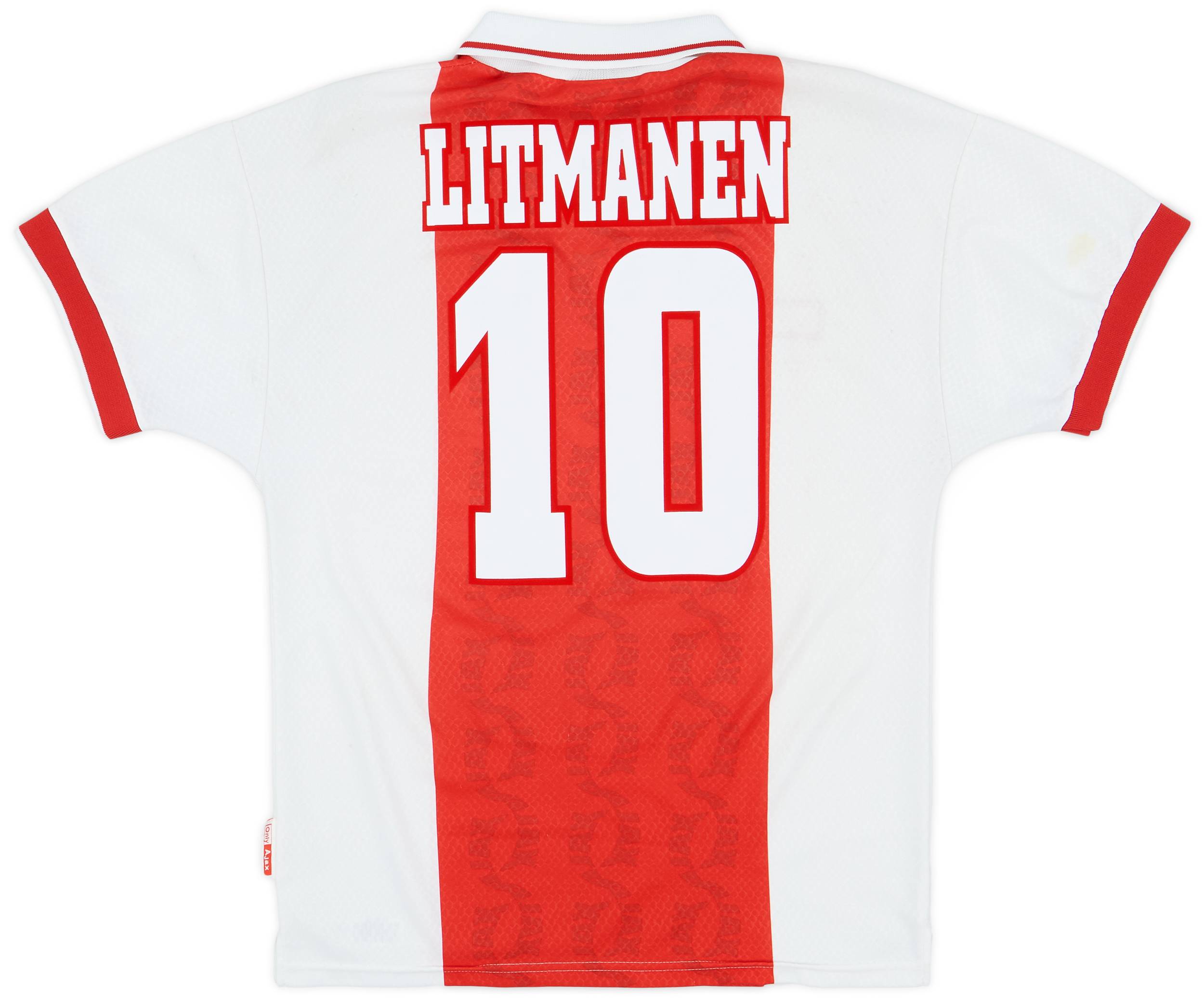 Ajax LITMANEN 10 Umbro サッカーウェア 1998-99 Ajax Home Shirt Litmanen #10 - 6/10 - (S)