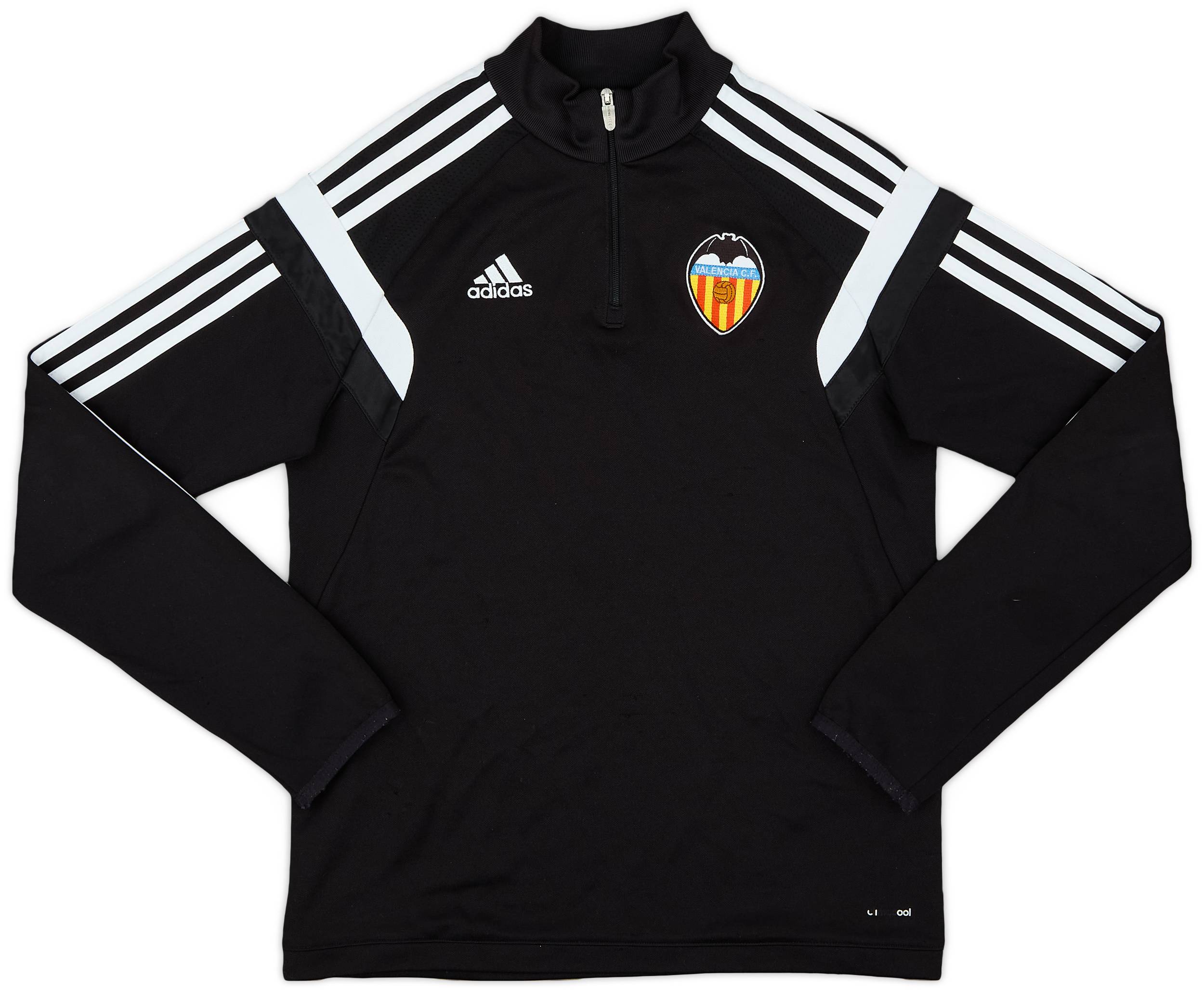 2014-15 Valencia adidas 1/4 Zip Sweat Top - 8/10 - (L.Boys)