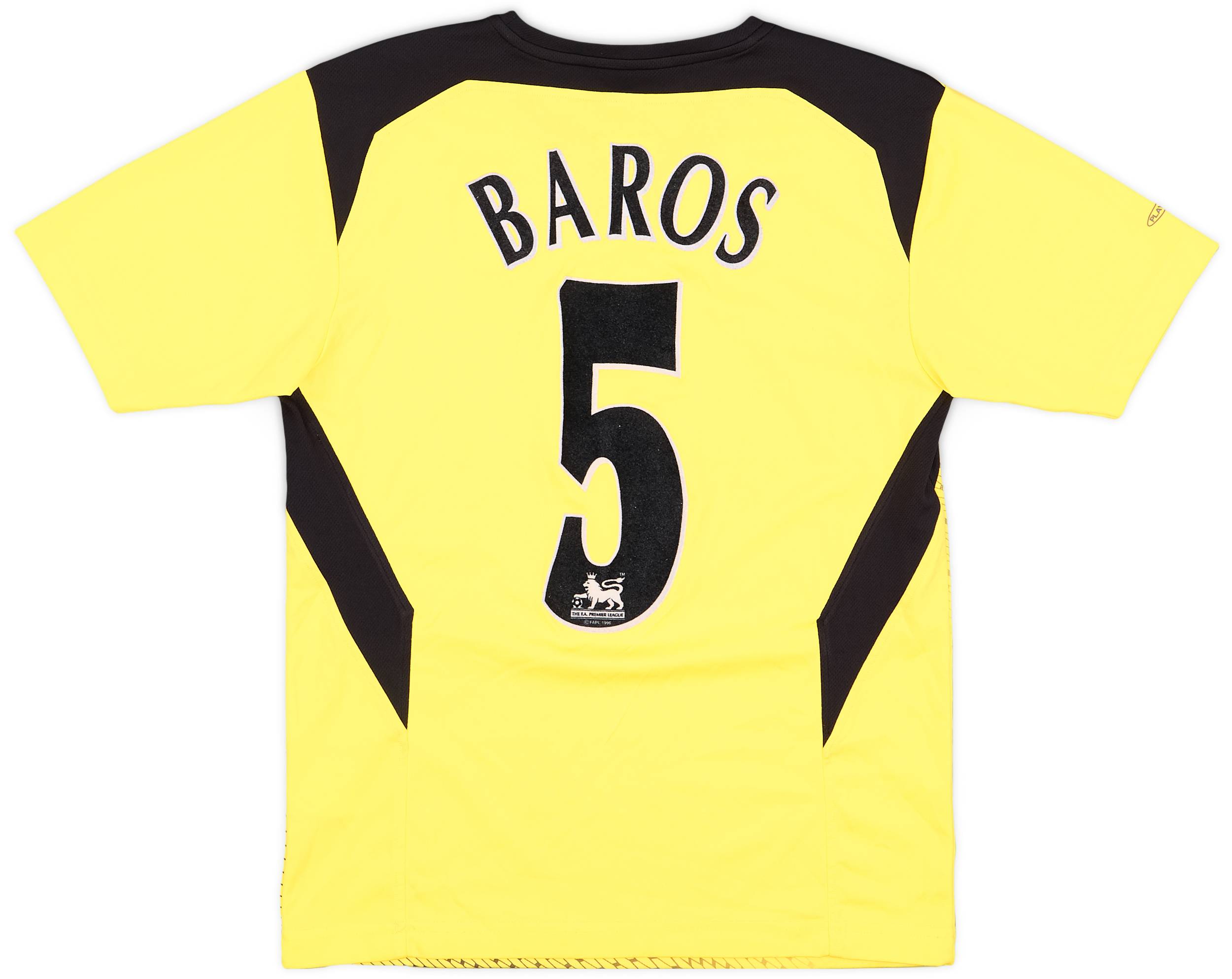 2004-06 Liverpool Away Shirt Baros #5 - 7/10 - (L.Boys)