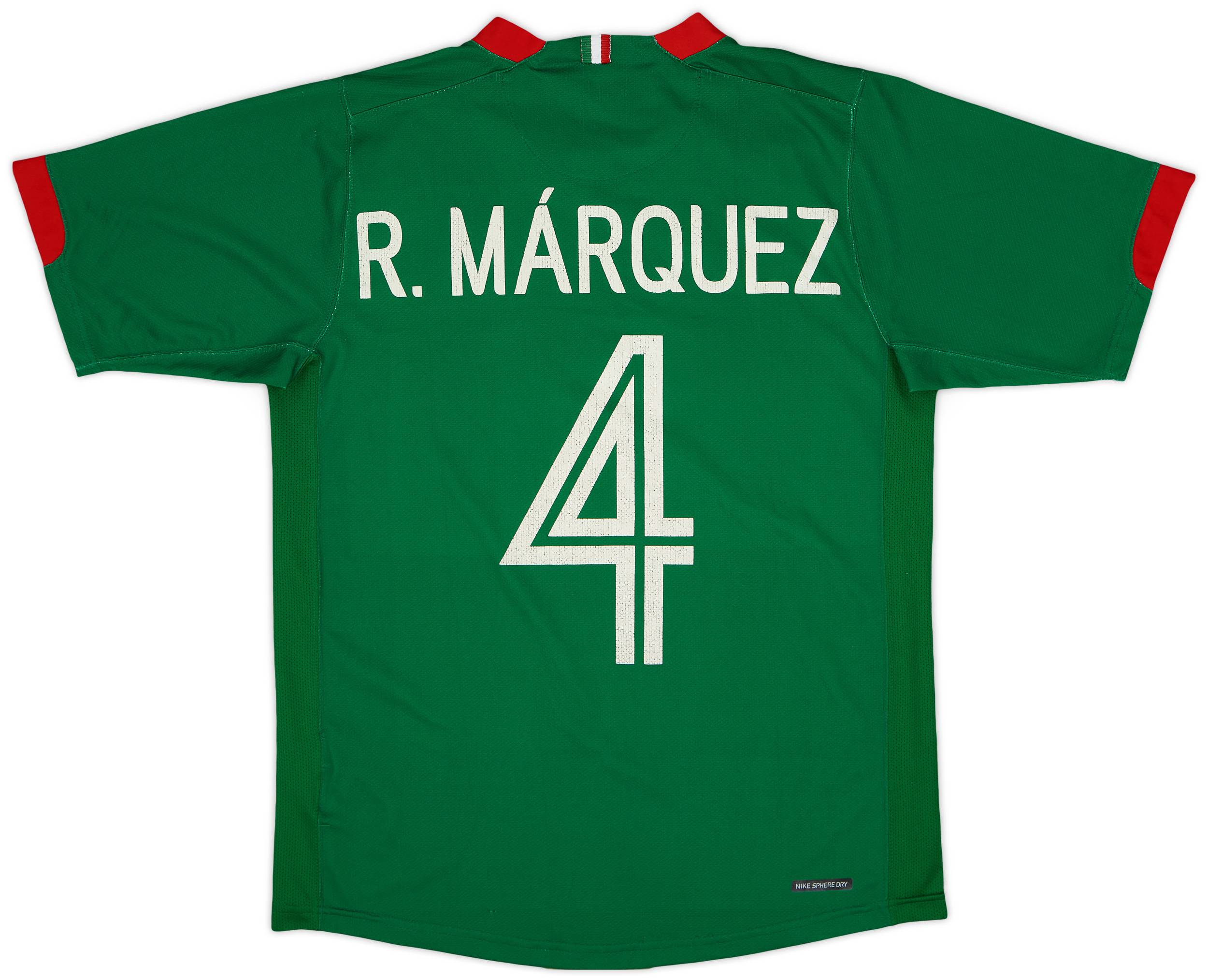 2006 07 Mexico Home Shirt R. Marquez 4 6 10 S