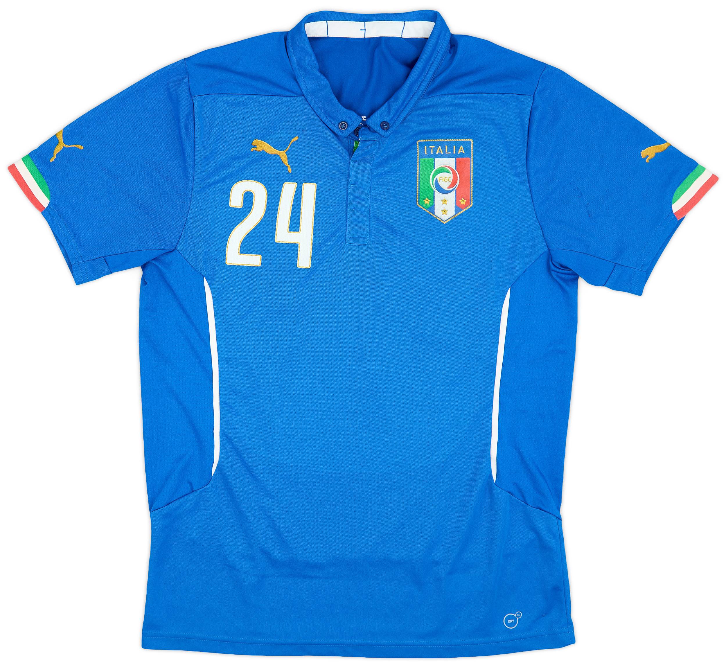 2014-15 Italy Player Issue Home Shirt #24 - 5/10 - (L)