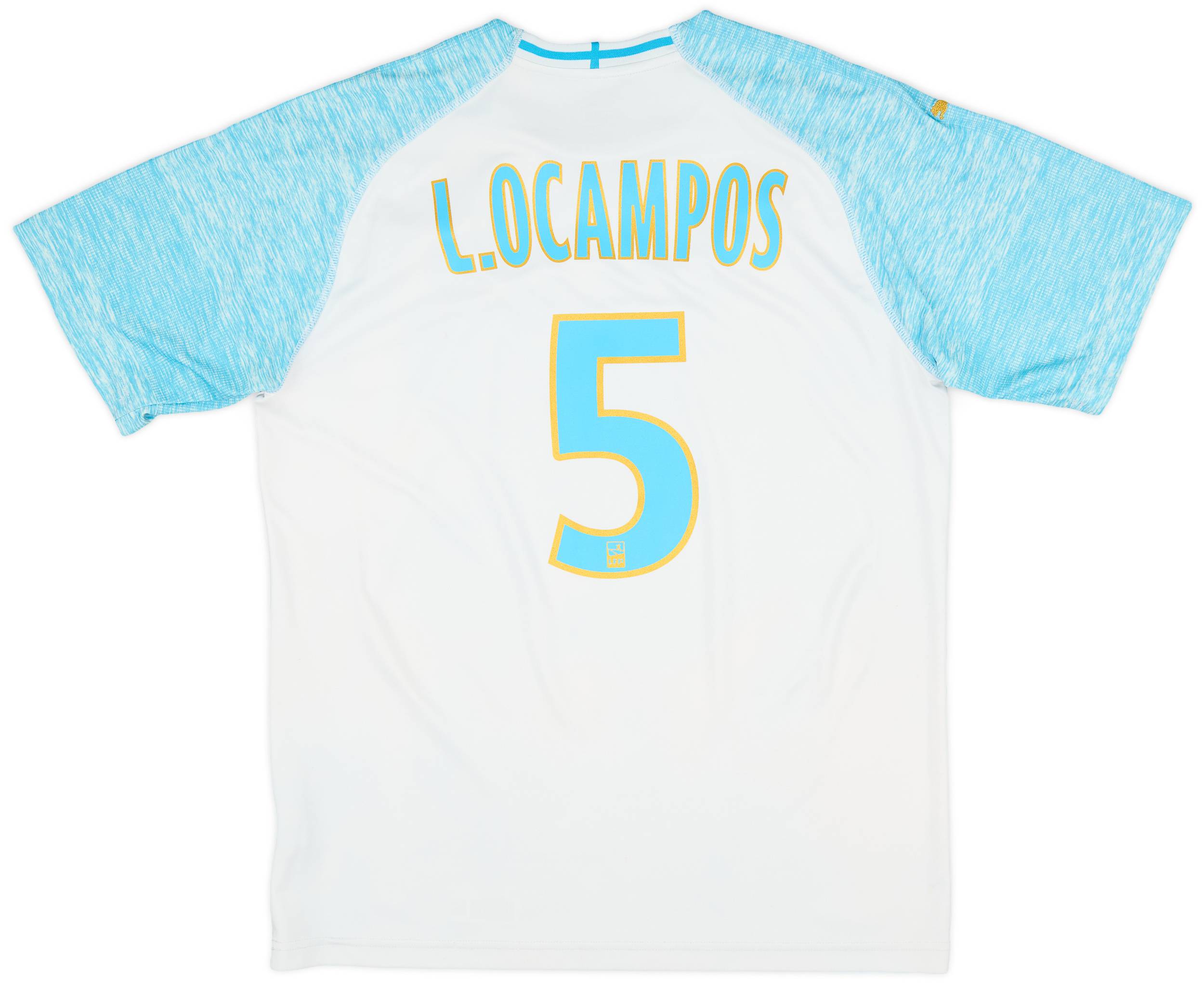 2018-19 Olympique Marseille Home Shirt L.Ocampos #5 - 5/10 - (L)