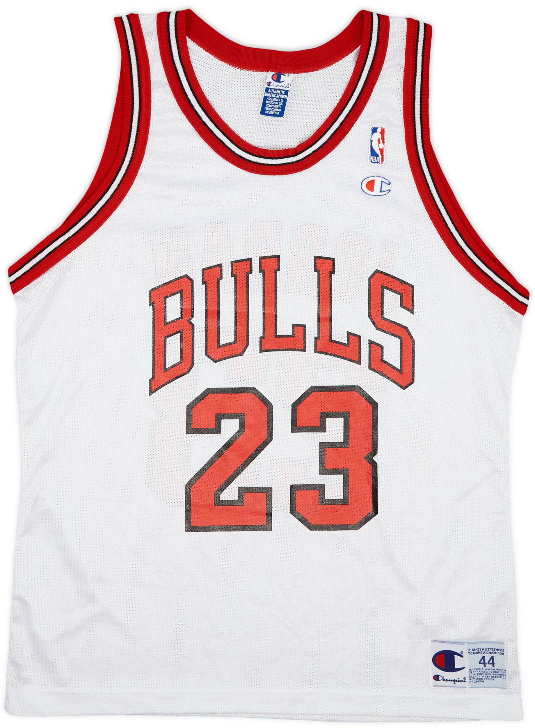 1995-98 Chicago Bulls Jordan #23 Champion Home Jersey - 9/10 - (L)