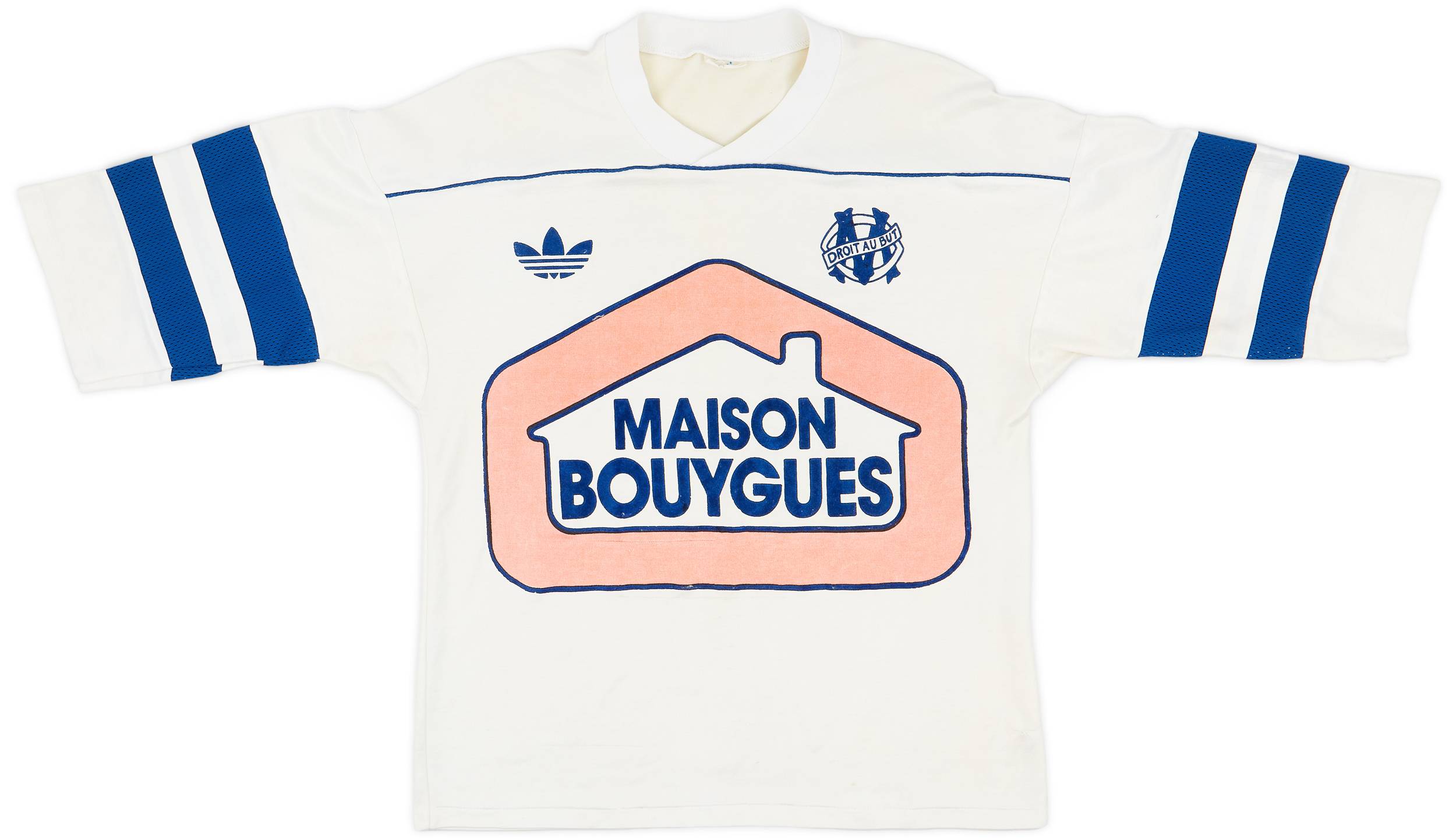 1986-87 Olympique Marseille Home Shirt #11 - 7/10 - (M)