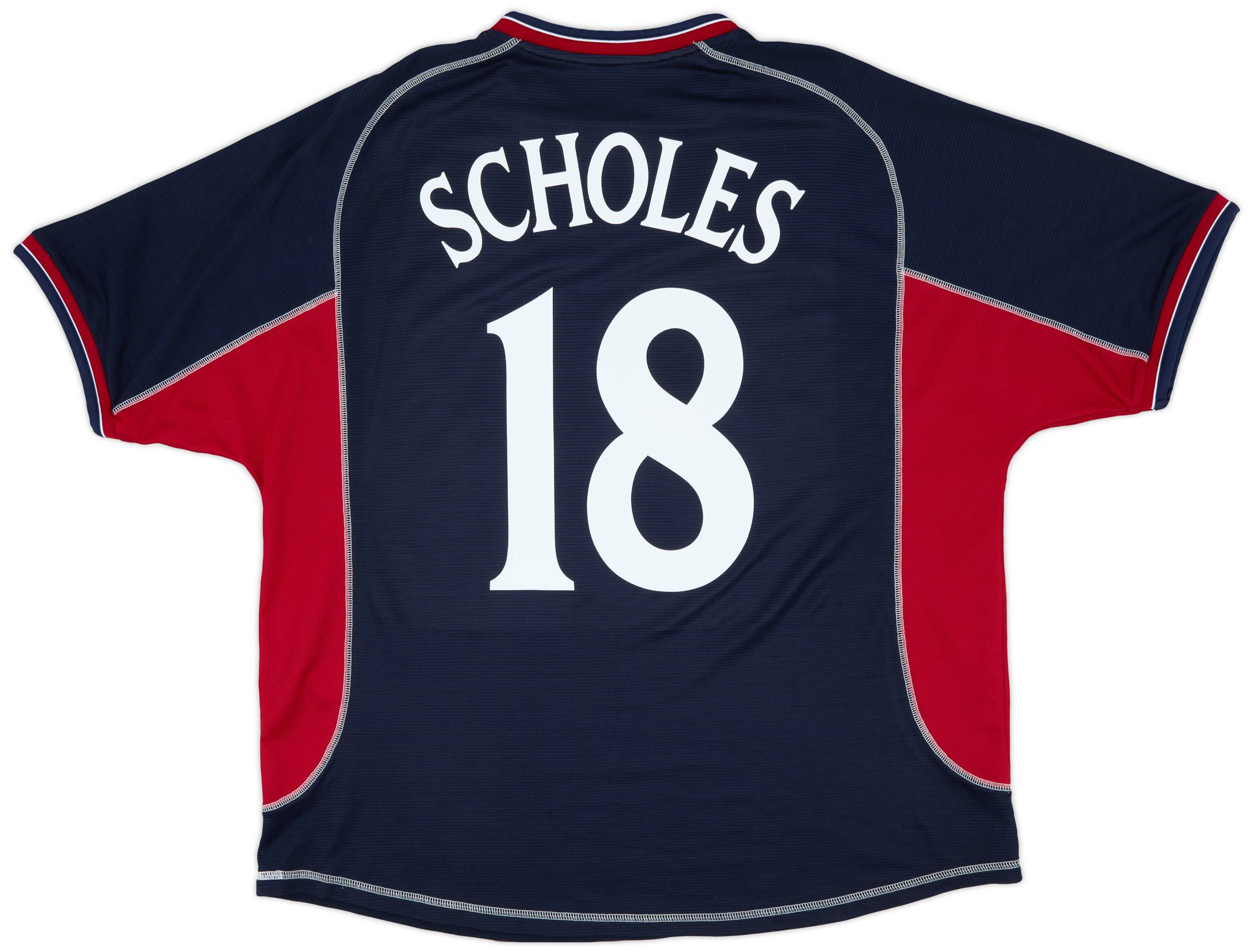 2000-01 Manchester United Third Shirt Scholes #18 - 9/10 - (XXL)