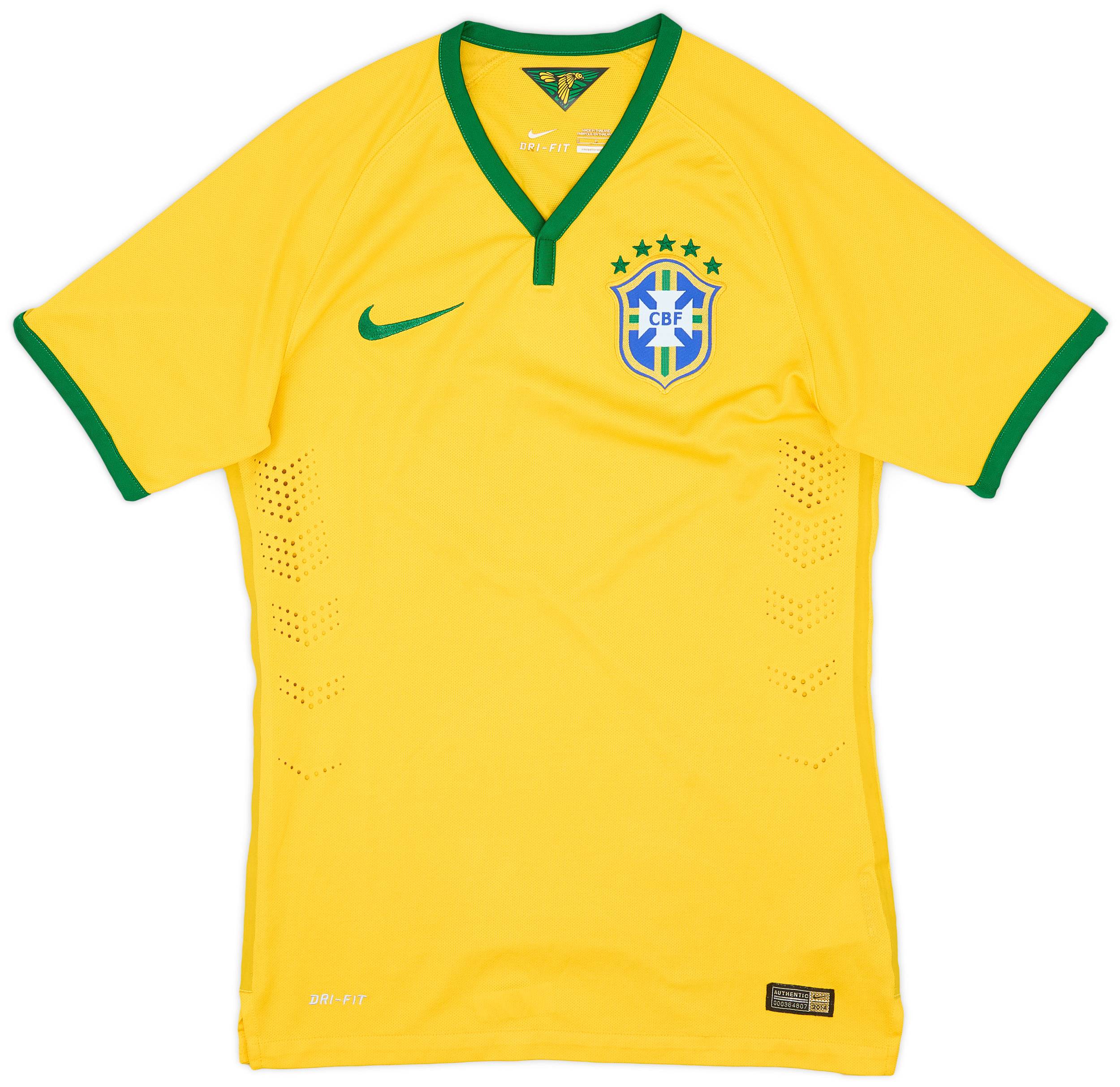 2014-15 Brazil Authentic Home Shirt - 7/10 - (S)