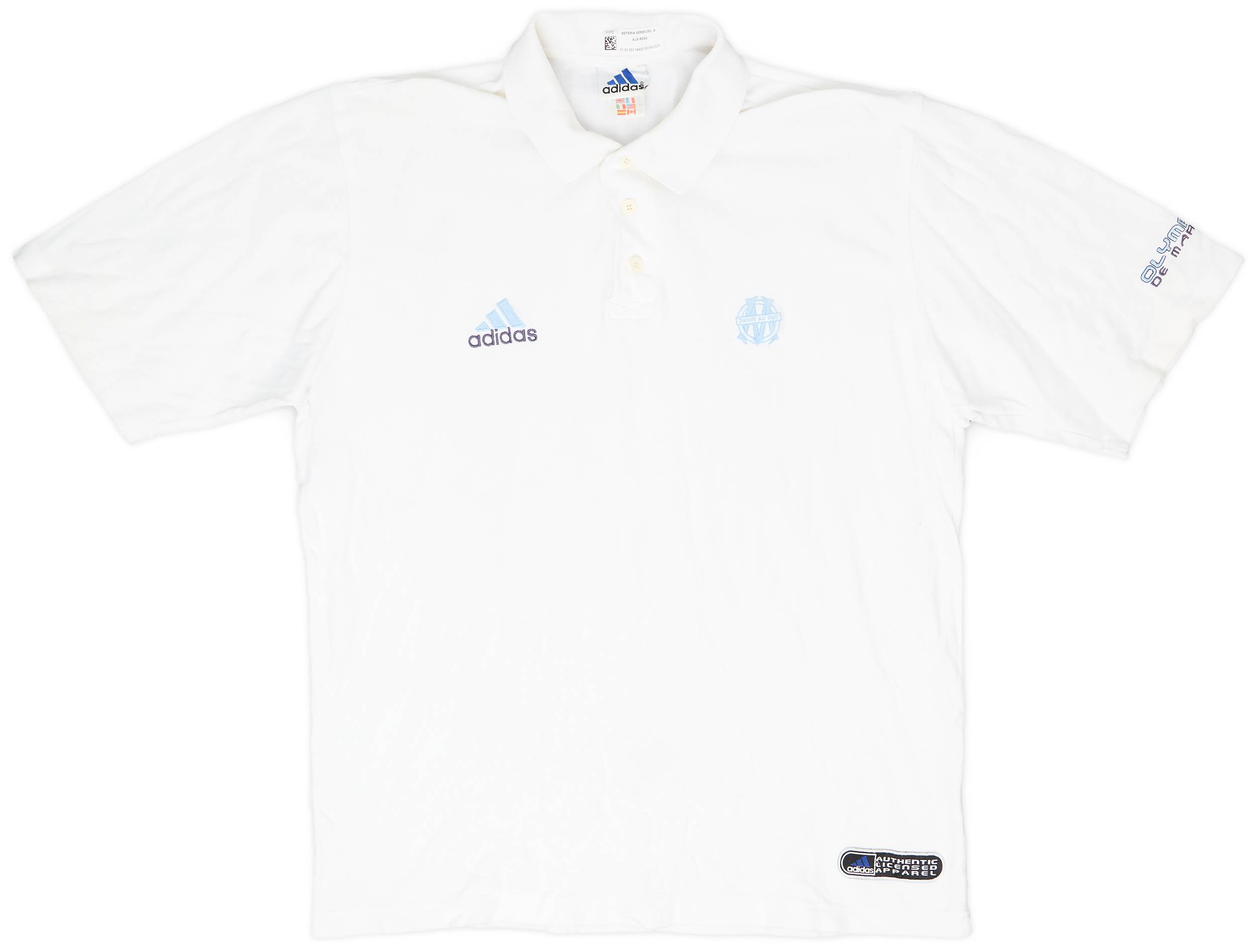1999-00 Olympique Marseille adidas Polo Shirt - 9/10 - (L)