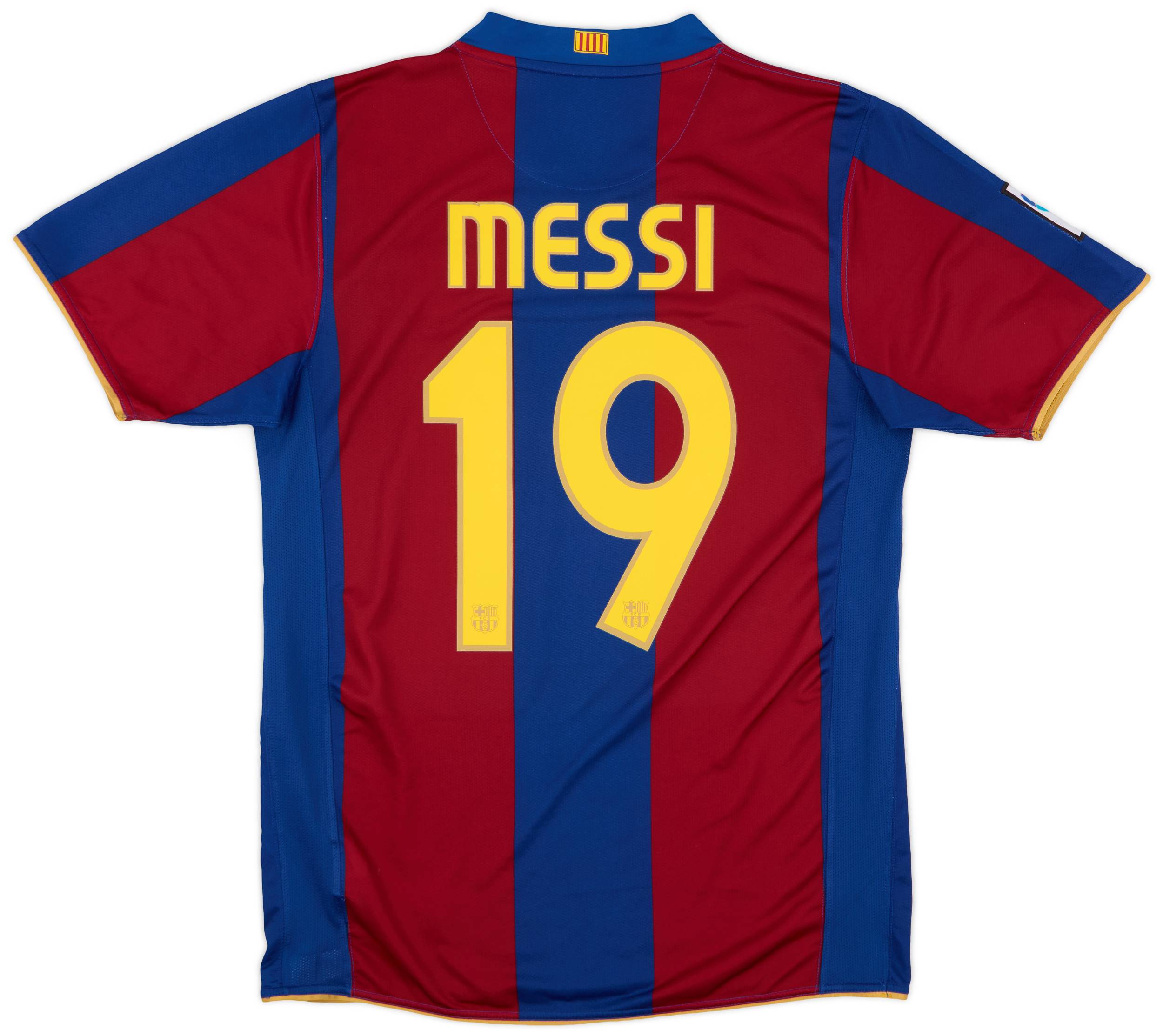 2007-08 Barcelona Home Shirt Messi #19 - 8/10 - (M)