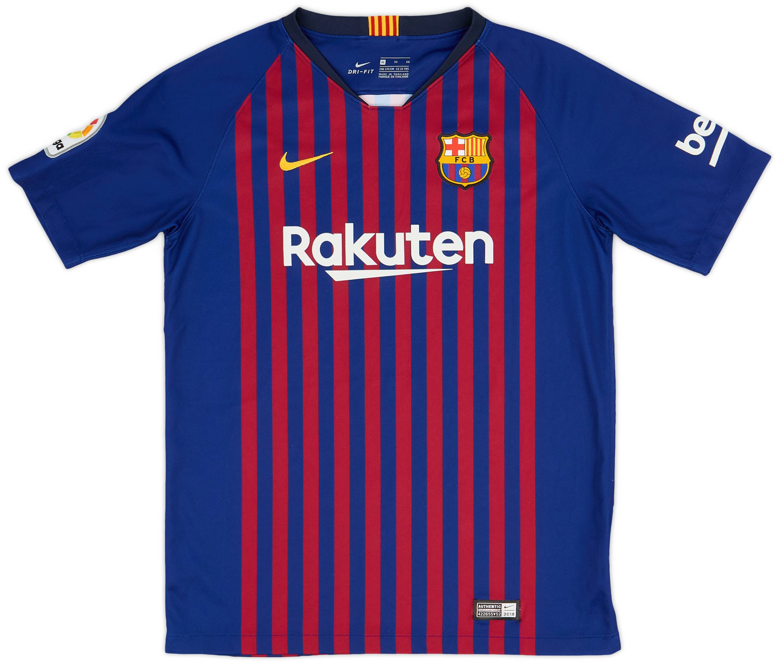 2018-19 Barcelona Home Shirt - 8/10 - (XL.Boys)