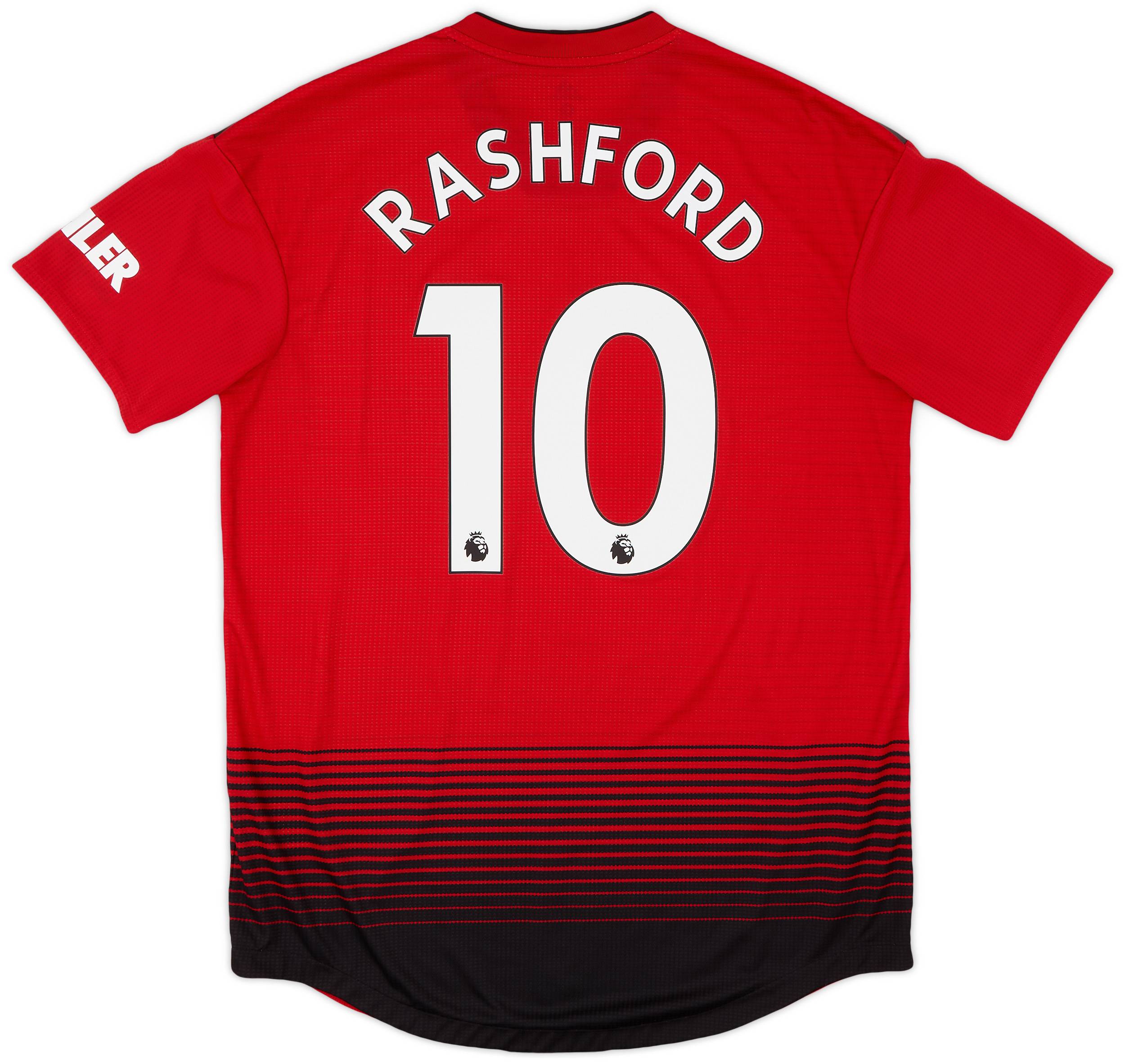 第一ネット 2018-19 Manchester United Player Issue Home Shirt Rashford ウェア