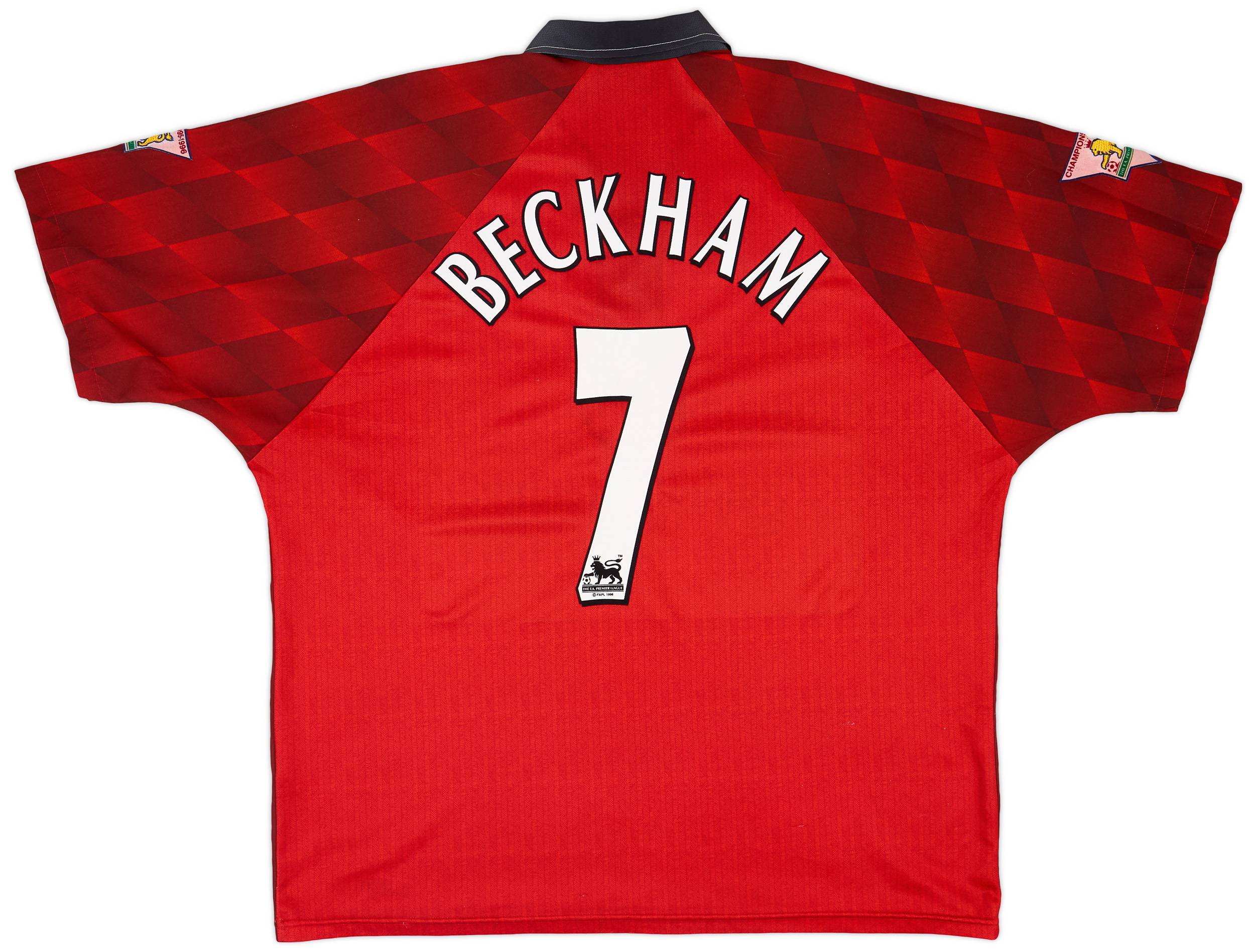 1996-98 Manchester United Home Shirt Beckham #10 - 8/10 - (XXL)