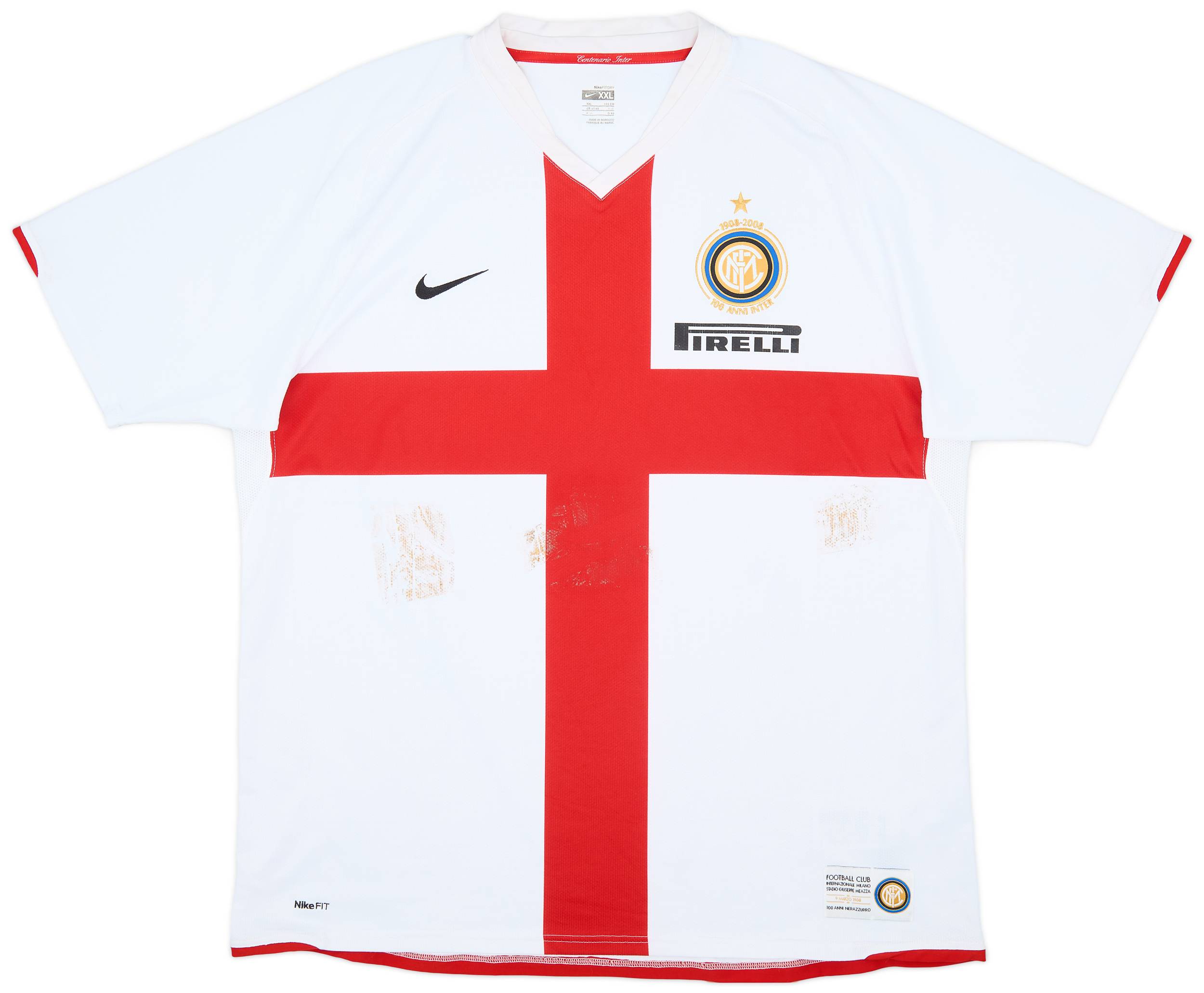 2007-08 Inter Milan Centenary Away Shirt - 4/10 - (XXL)