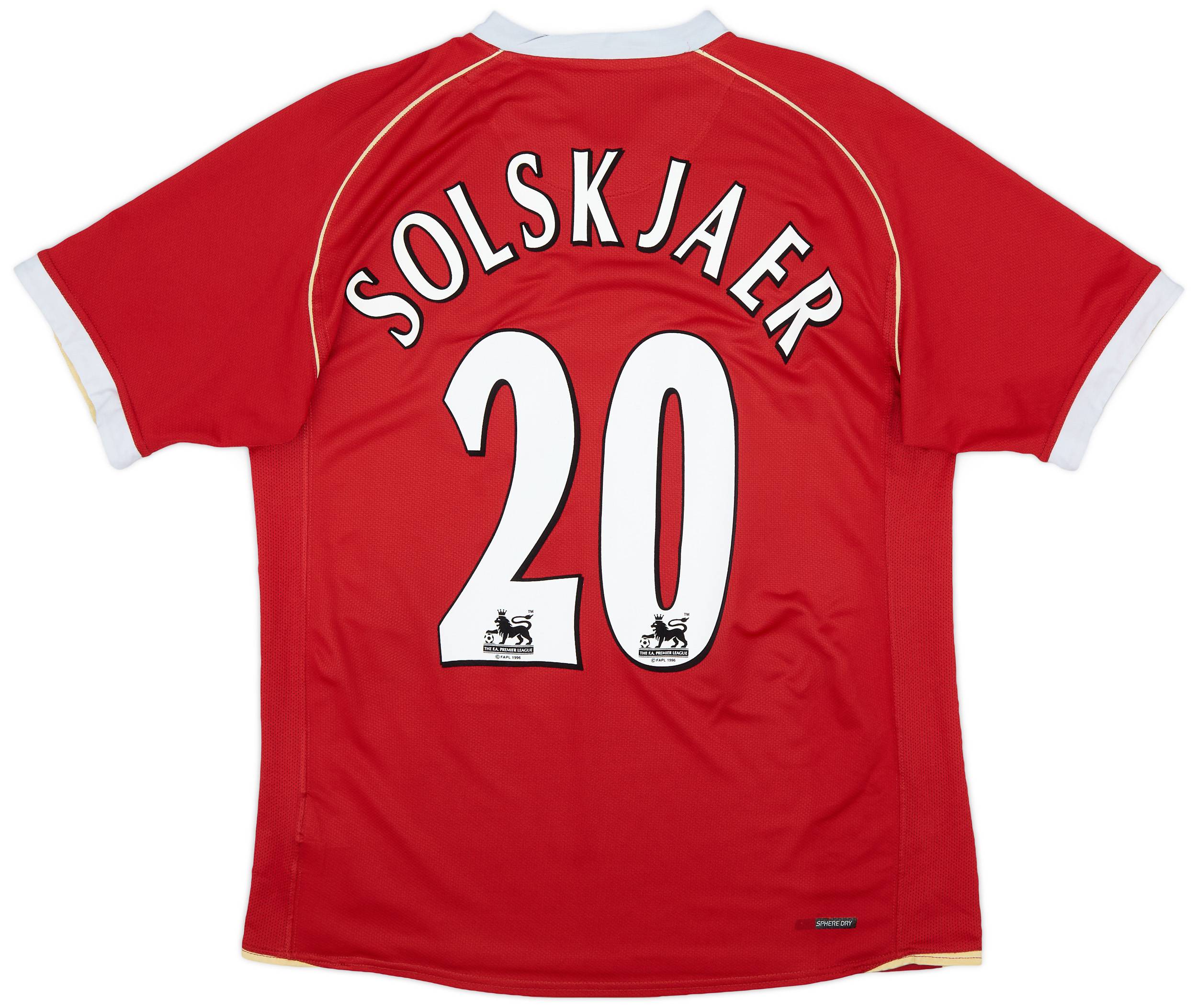 2006-07 Manchester United Home Shirt Solskjaer #20 - 7/10 - (M)