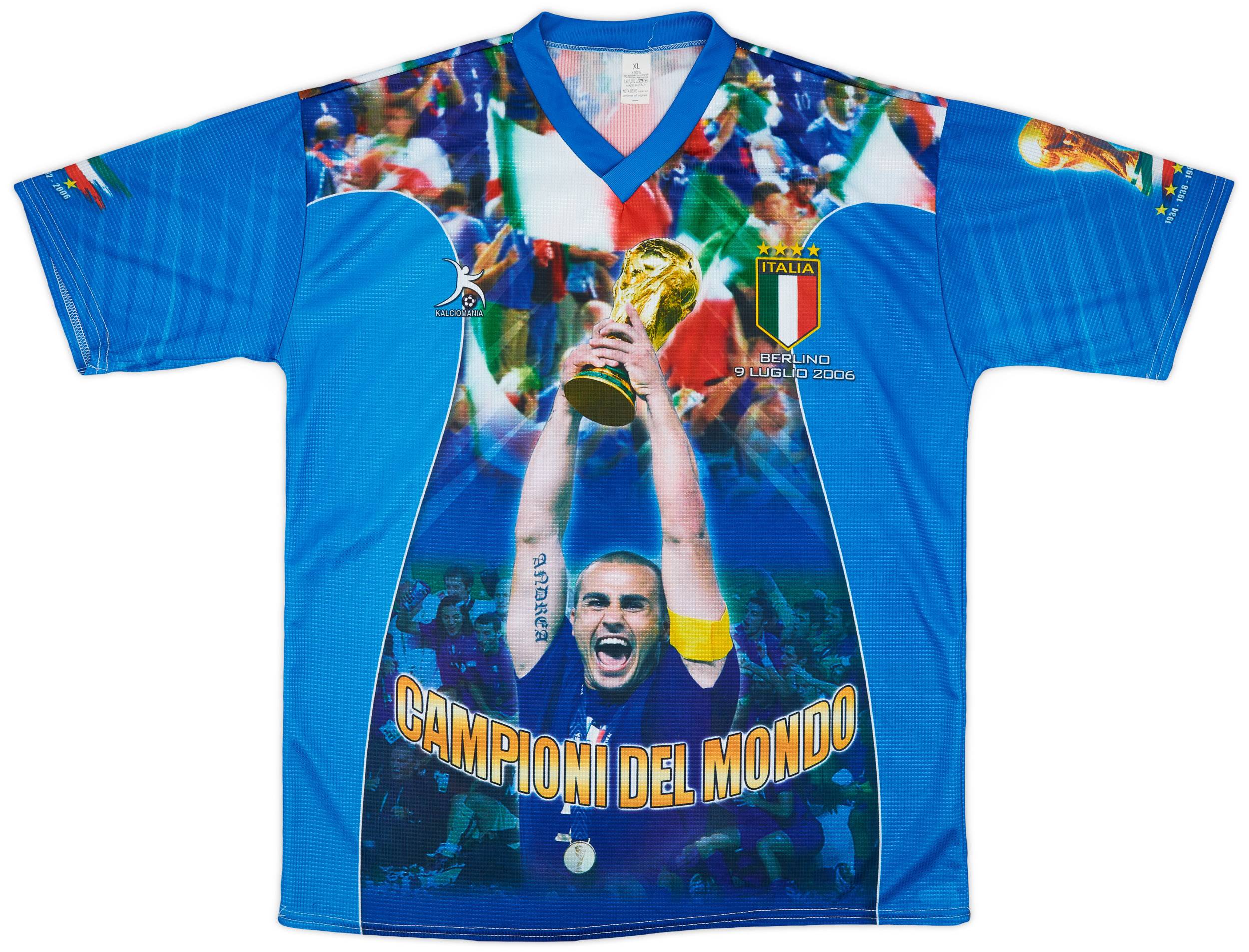 2006 Italy 'Campioni del Mondo' Fan Shirt - 9/10 - (XL)