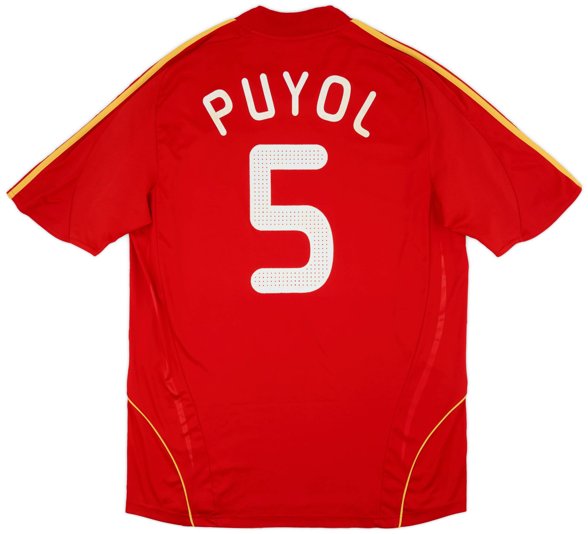2007-09 Spain Home Shirt Puyol #5 - 4/10 - (XL)