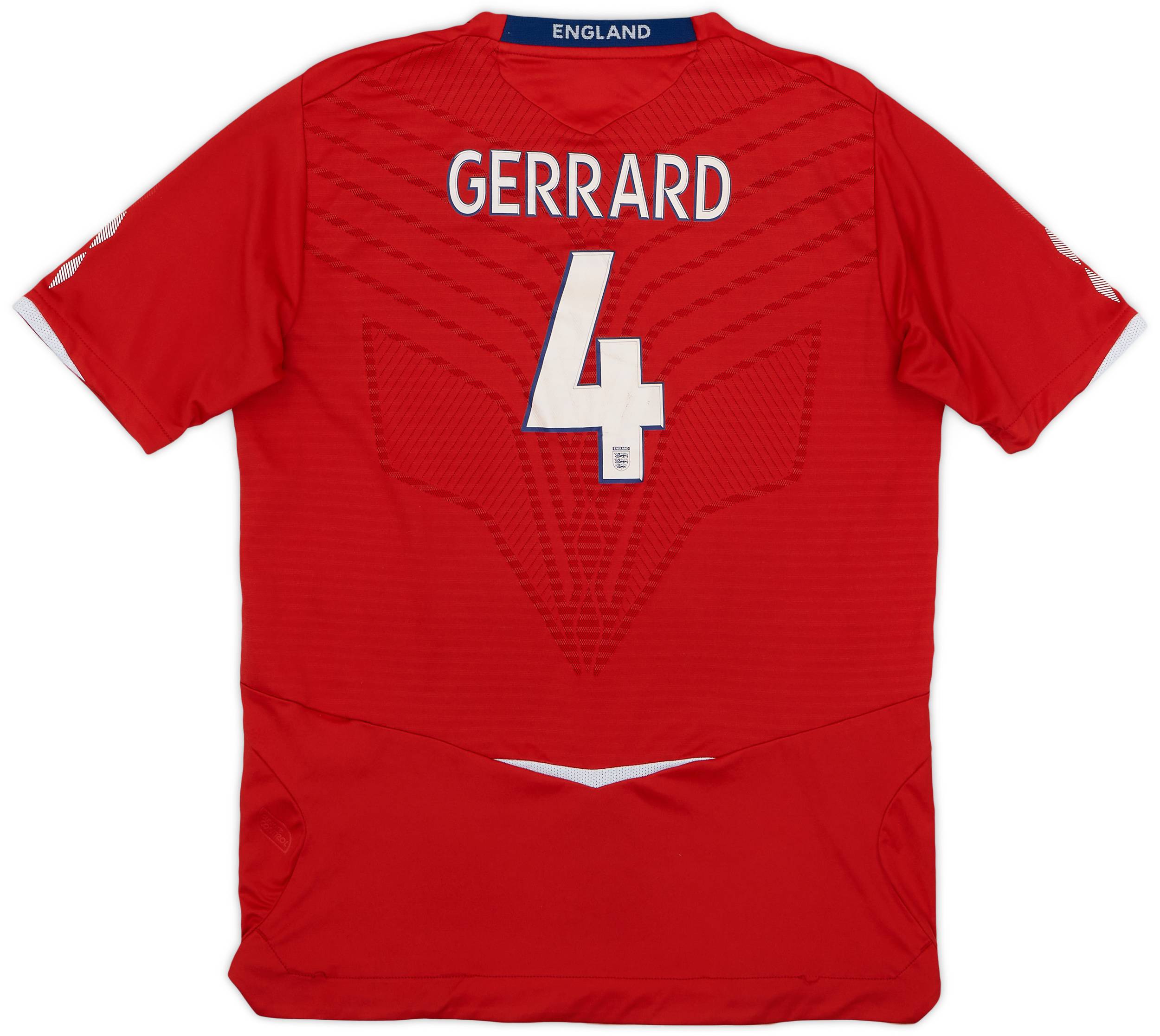 2008-10 England Away Shirt Gerrard #4 - 7/10 - (XL.Boys)