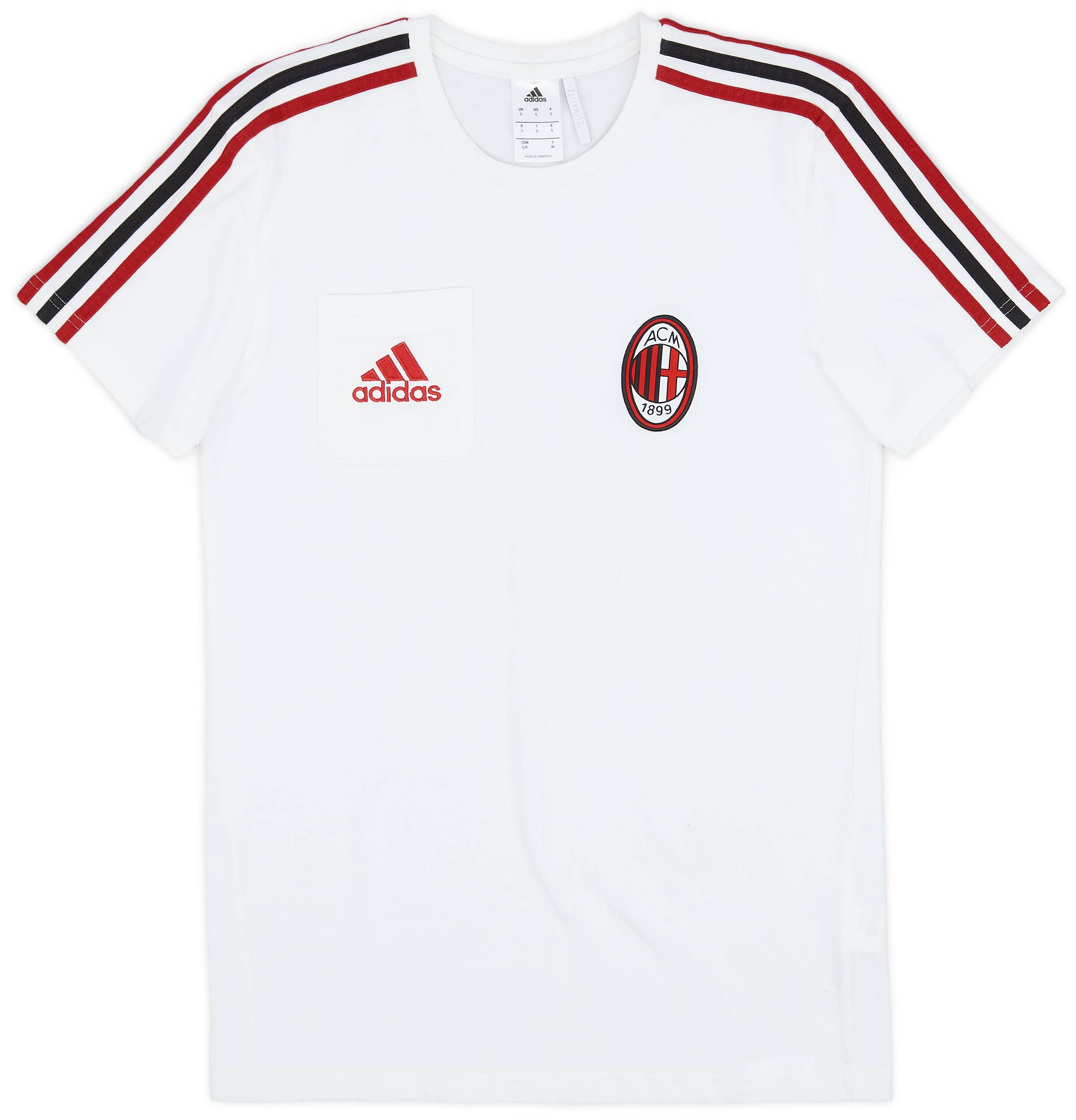 2017-18 AC Milan adidas Cotton Tee - 6/10 - (S)