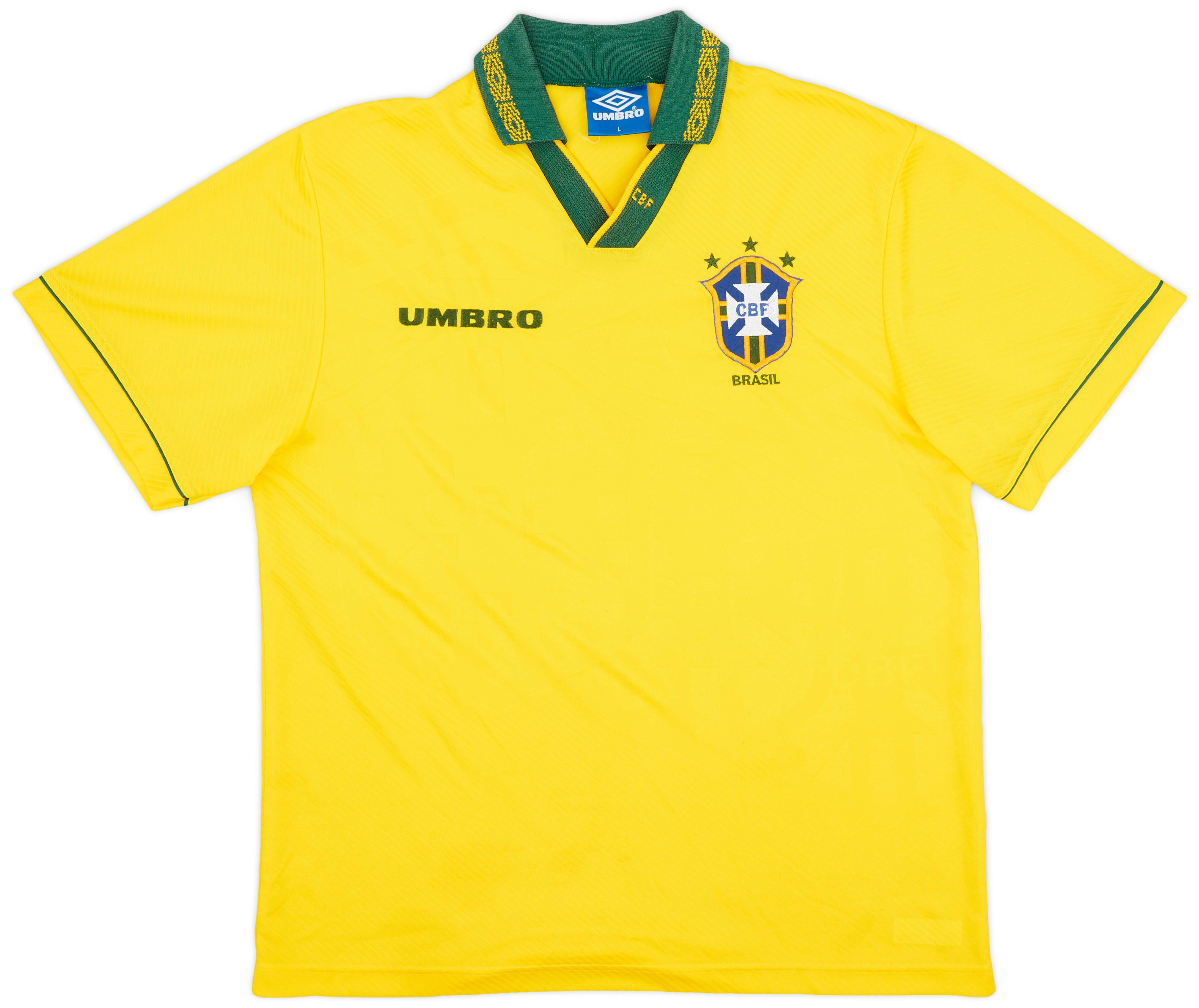 1993-94 Brazil Home Shirt - 8/10 - (L)